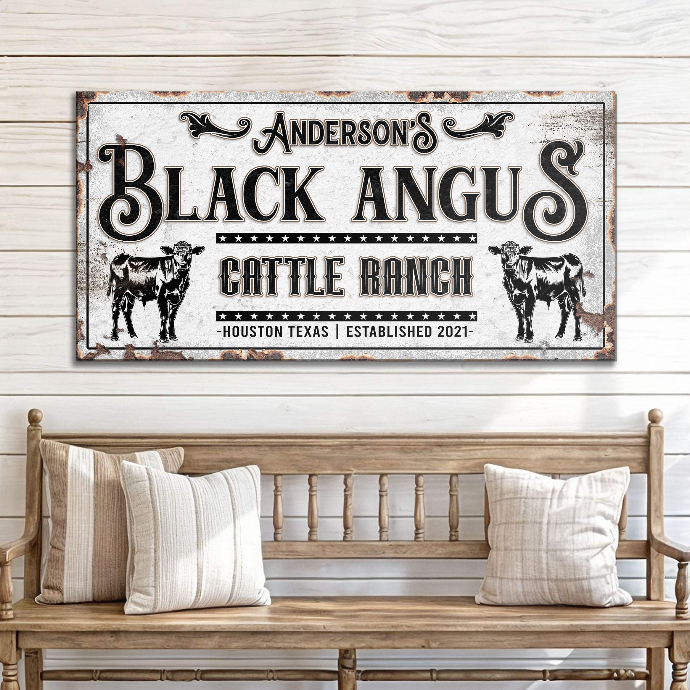 Personalized Black Angus Cattle Sign - Image 2