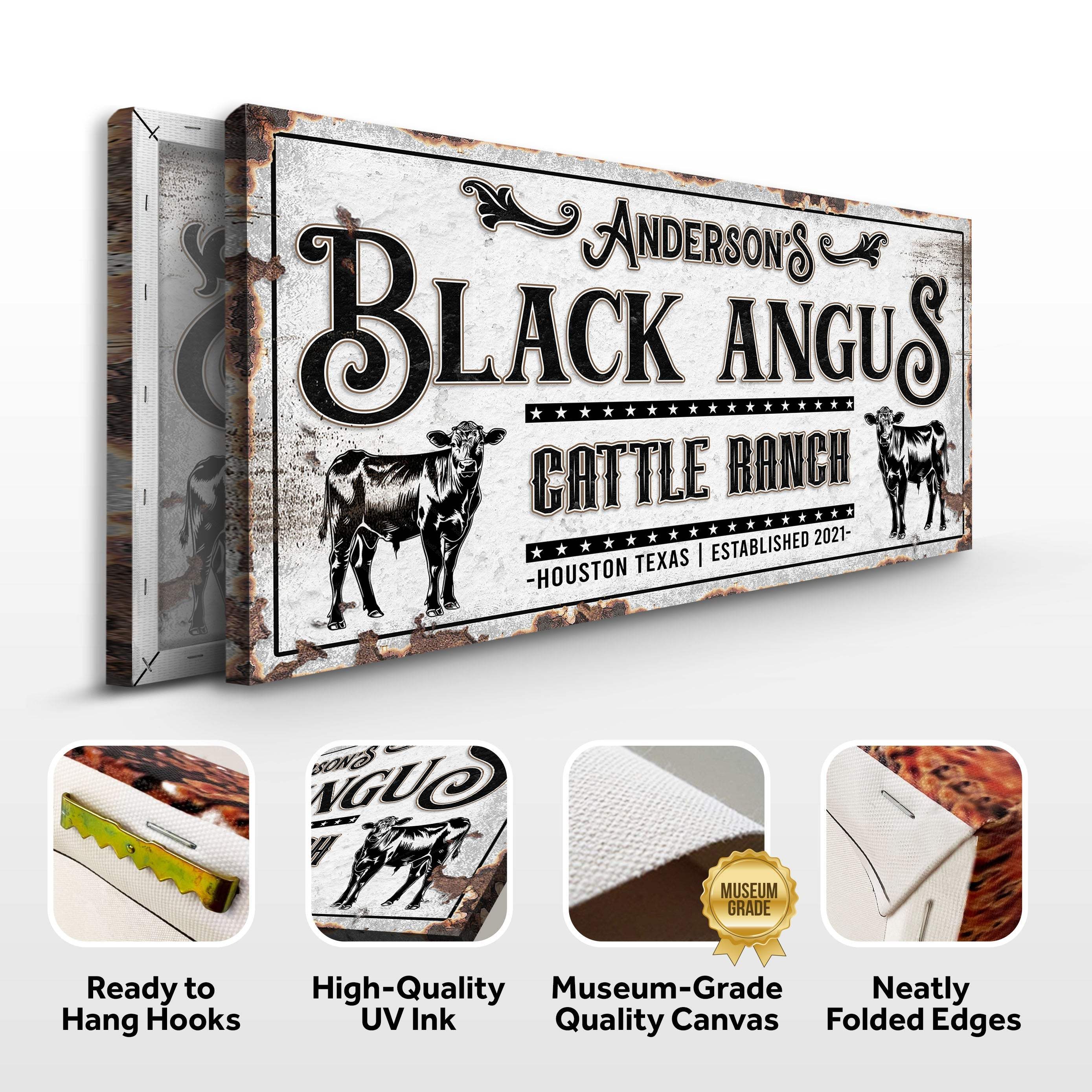 Personalized Black Angus Cattle Sign - Image 6