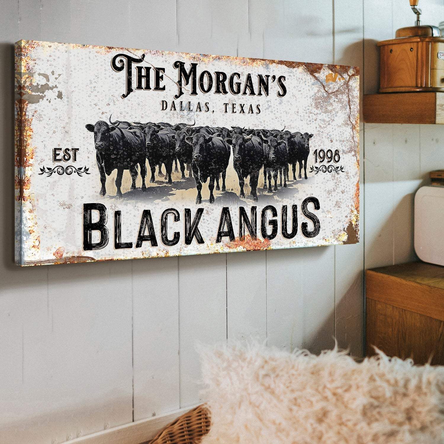 Personalized Black Angus Cattle Sign II - Image 3
