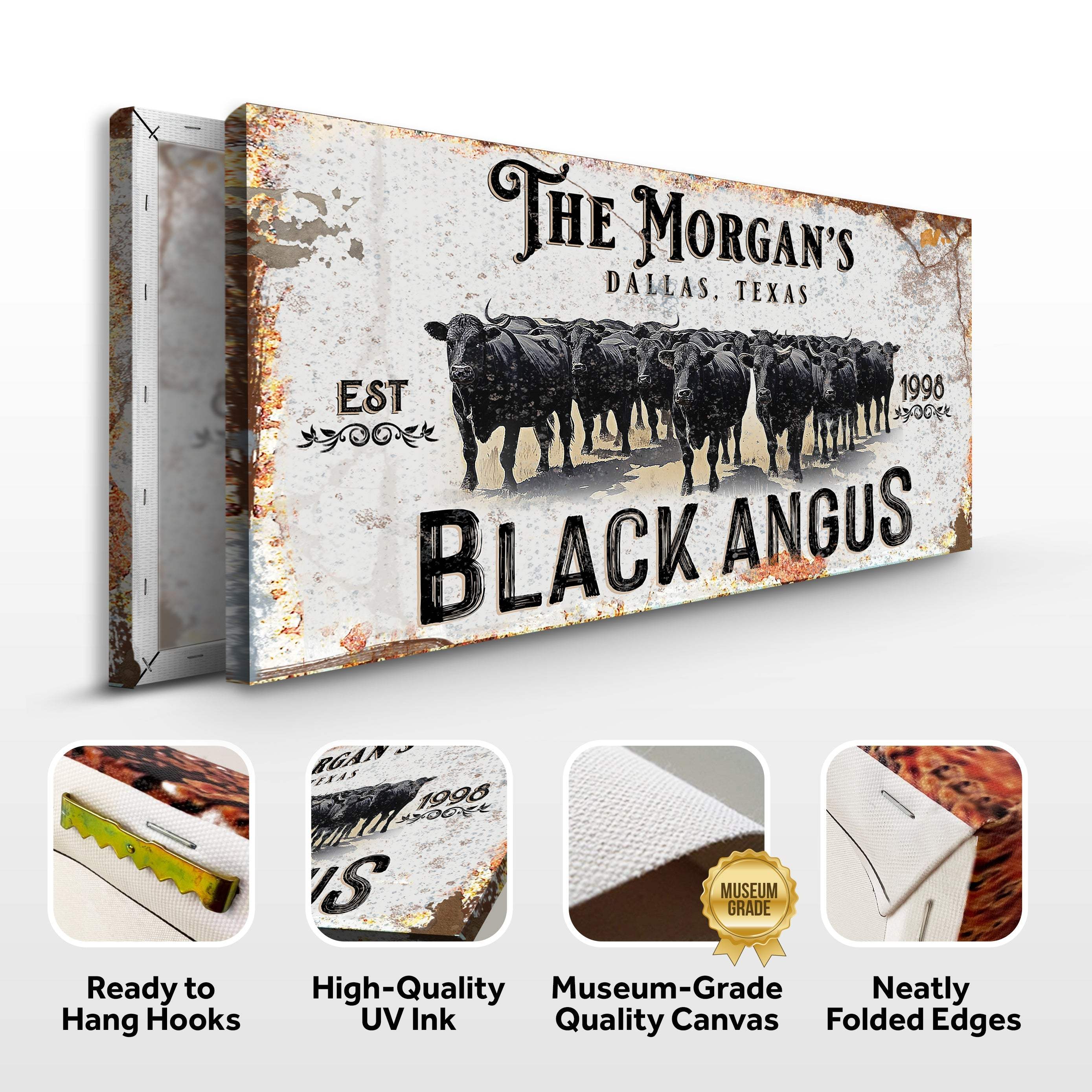 Personalized Black Angus Cattle Sign II - Image 5