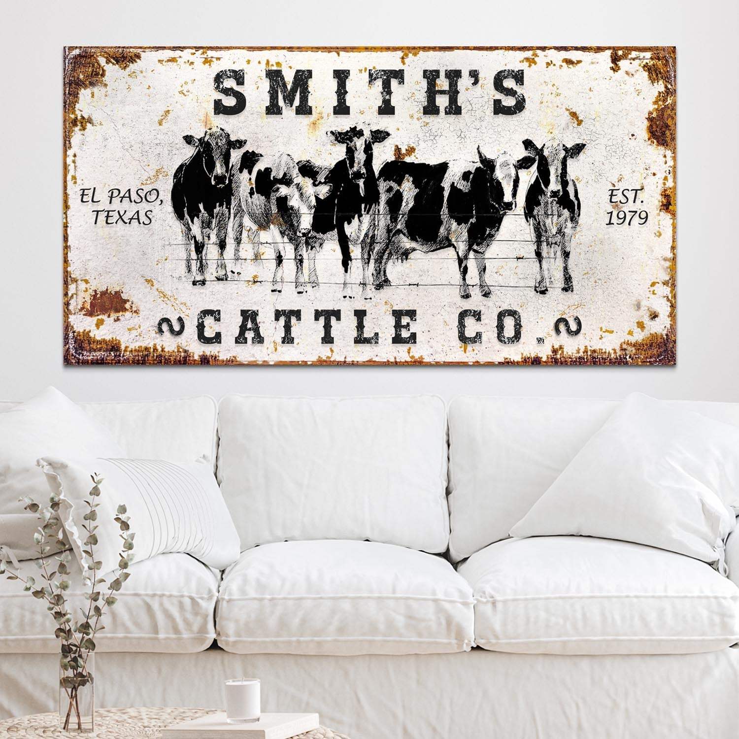 Personalized Cattle Sign II
