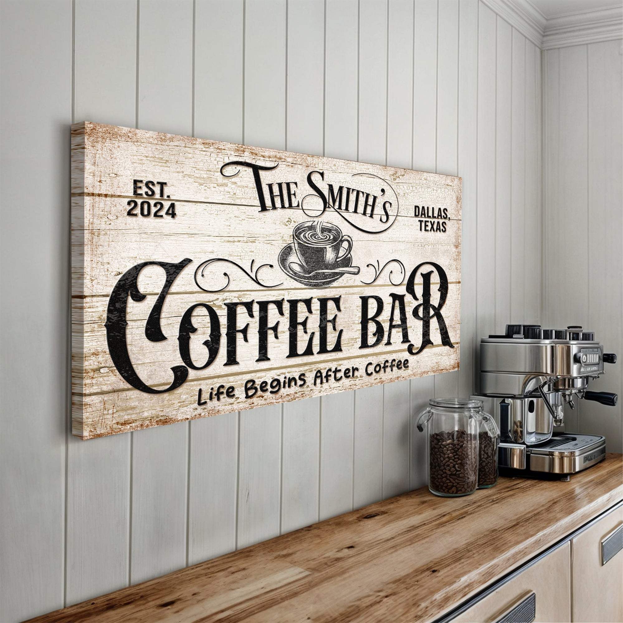 Personalized Coffee Bar Sign IV - Image 3