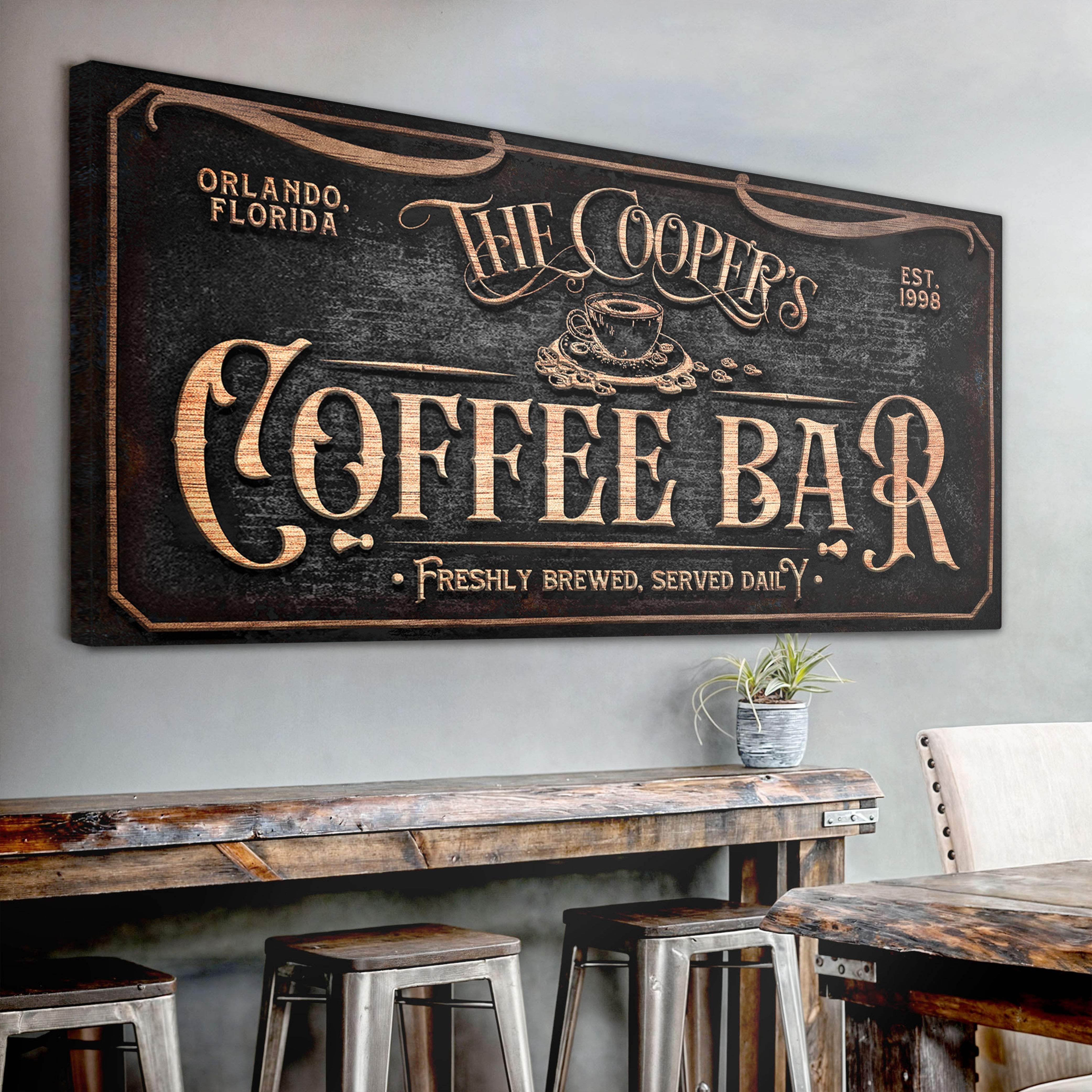 Personalized Coffee Bar Sign V - Image 2