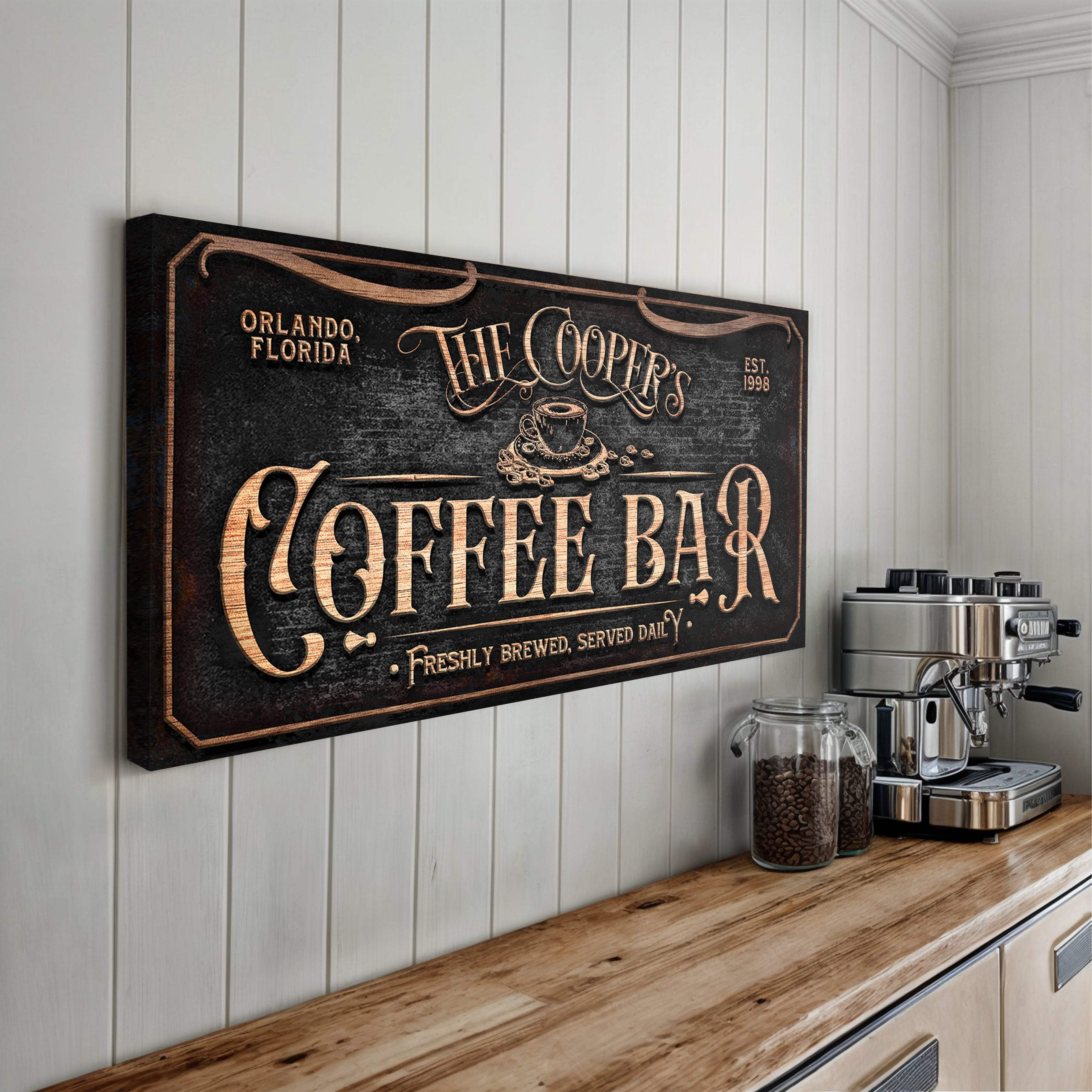 Personalized Coffee Bar Sign V - Image 3