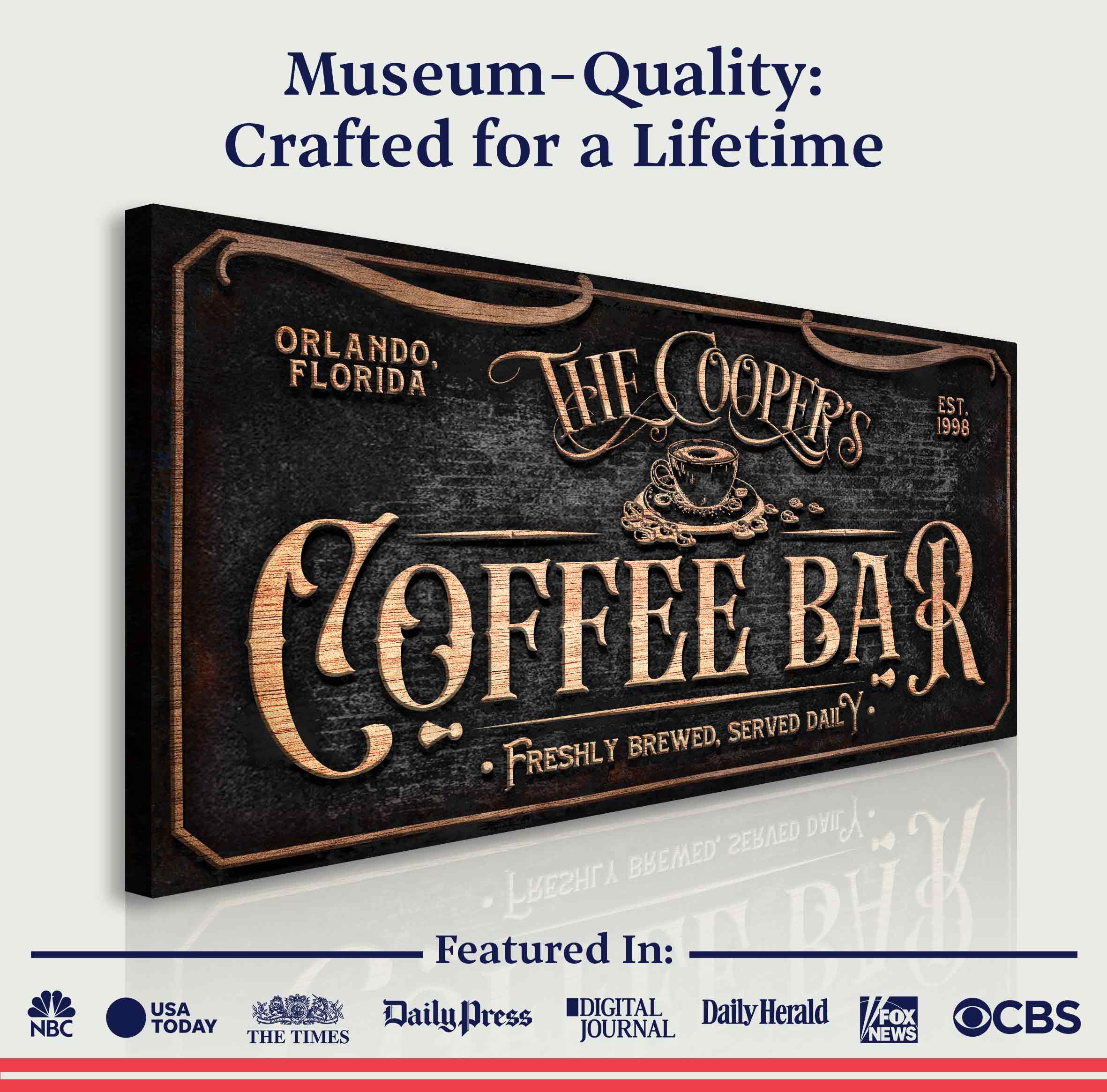 Personalized Coffee Bar Sign V - Image 4
