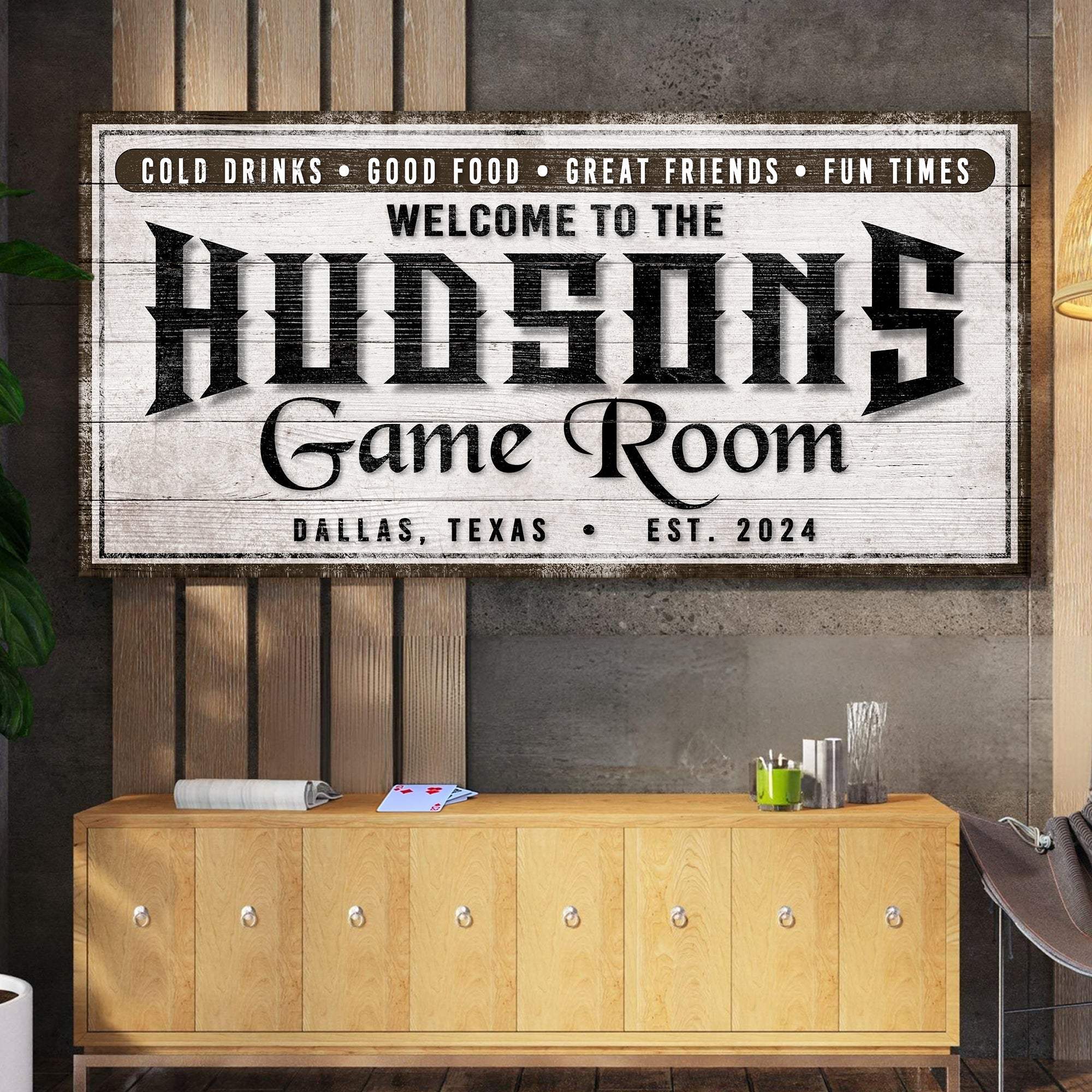 Personalized Game Room Sign IV