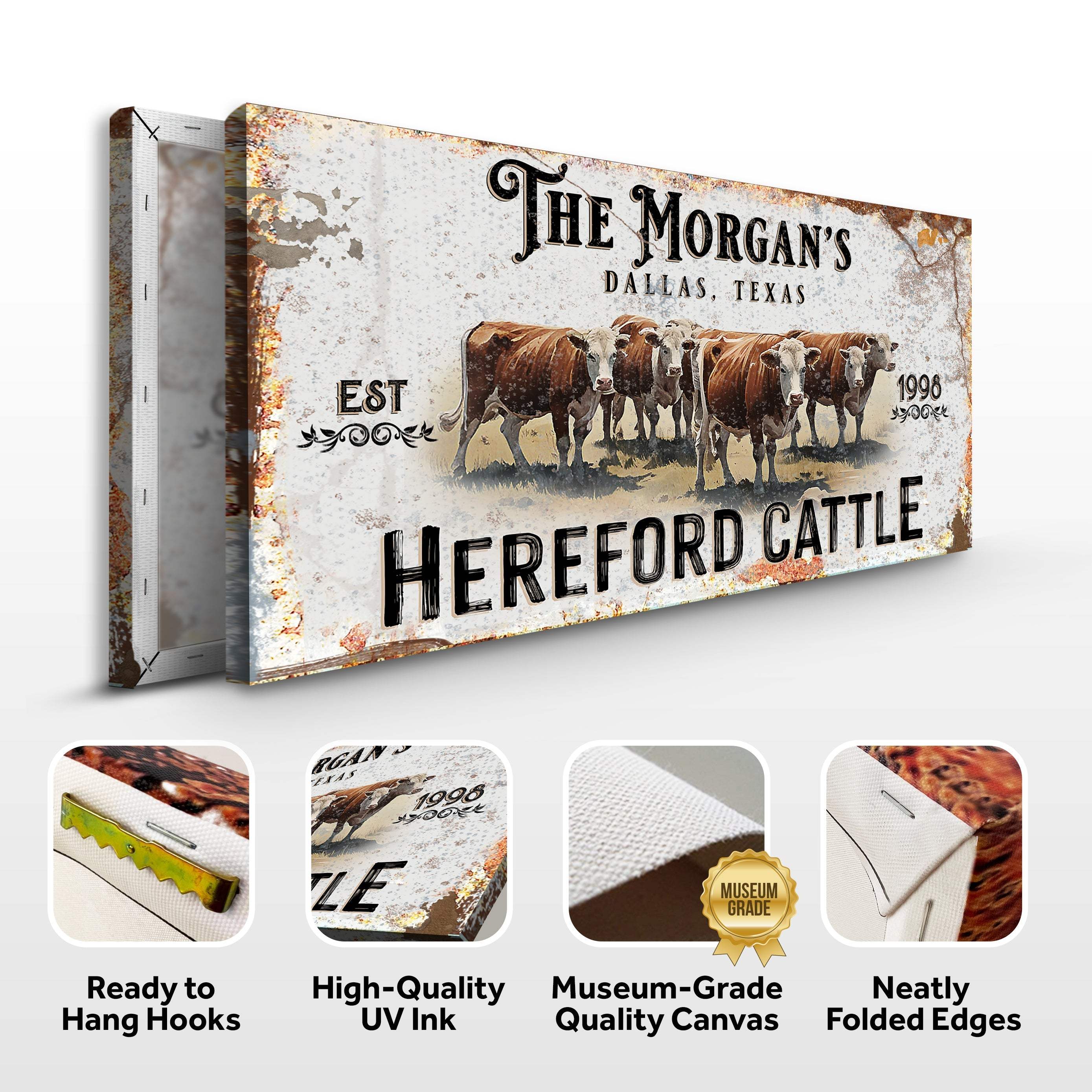 Personalized Hereford Cattle Sign II - Image 5