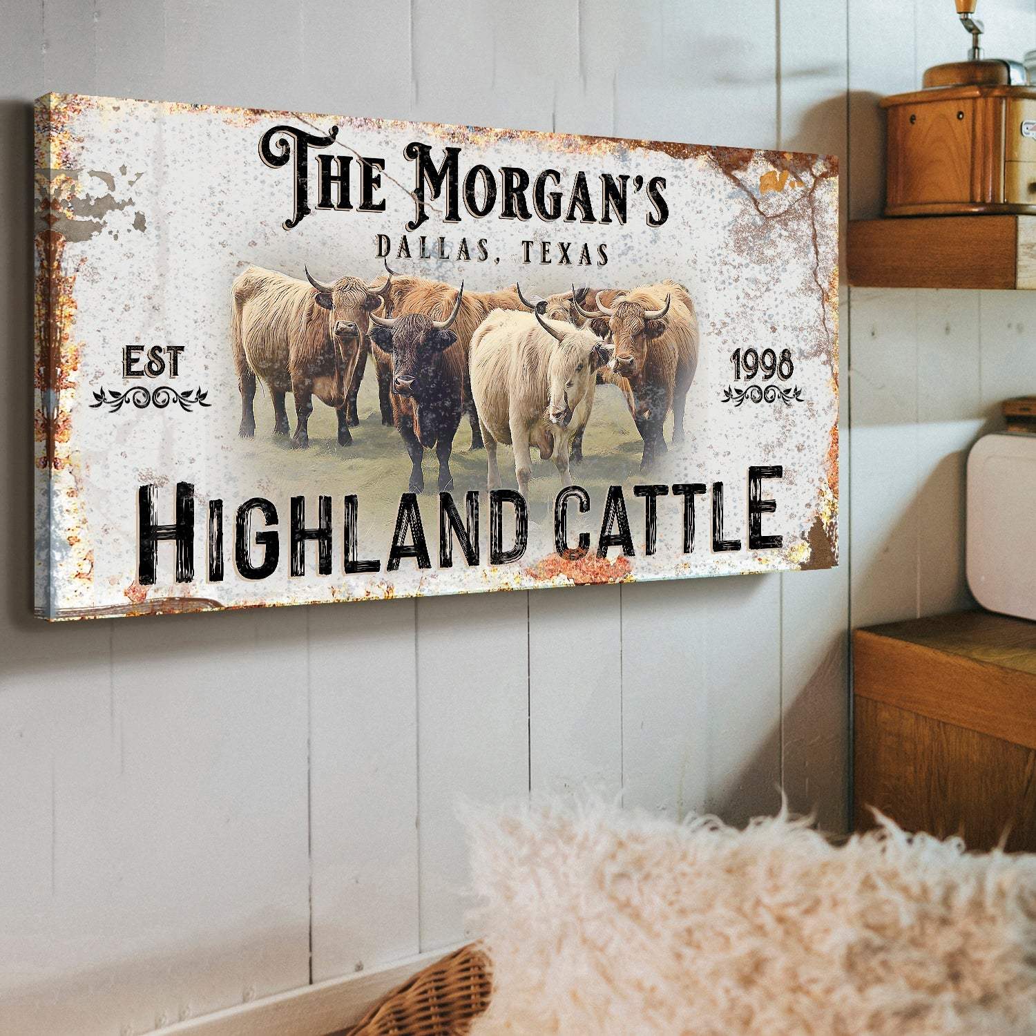 Personalized Highland Cattle Sign III - Image 3