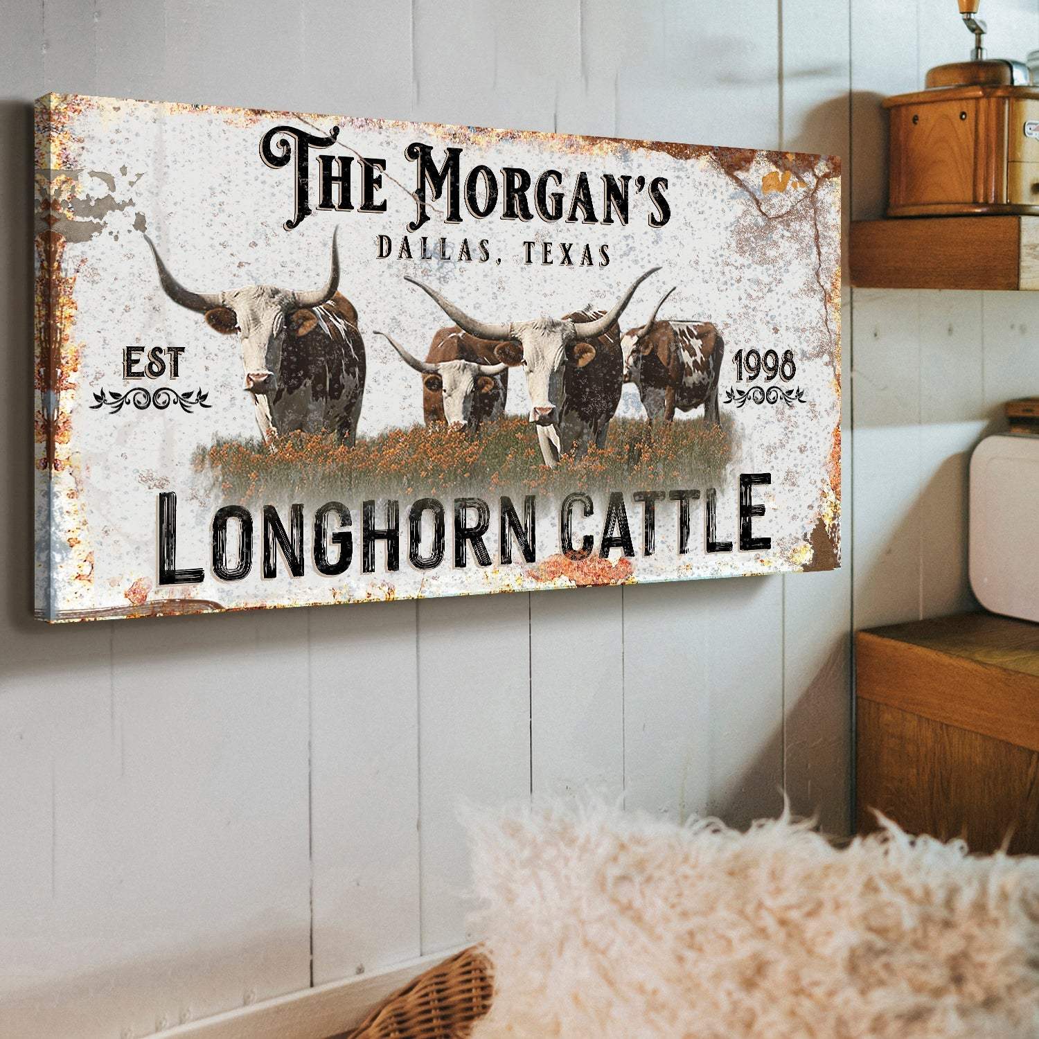 Personalized Long Horn Cattle Sign II - Image 3