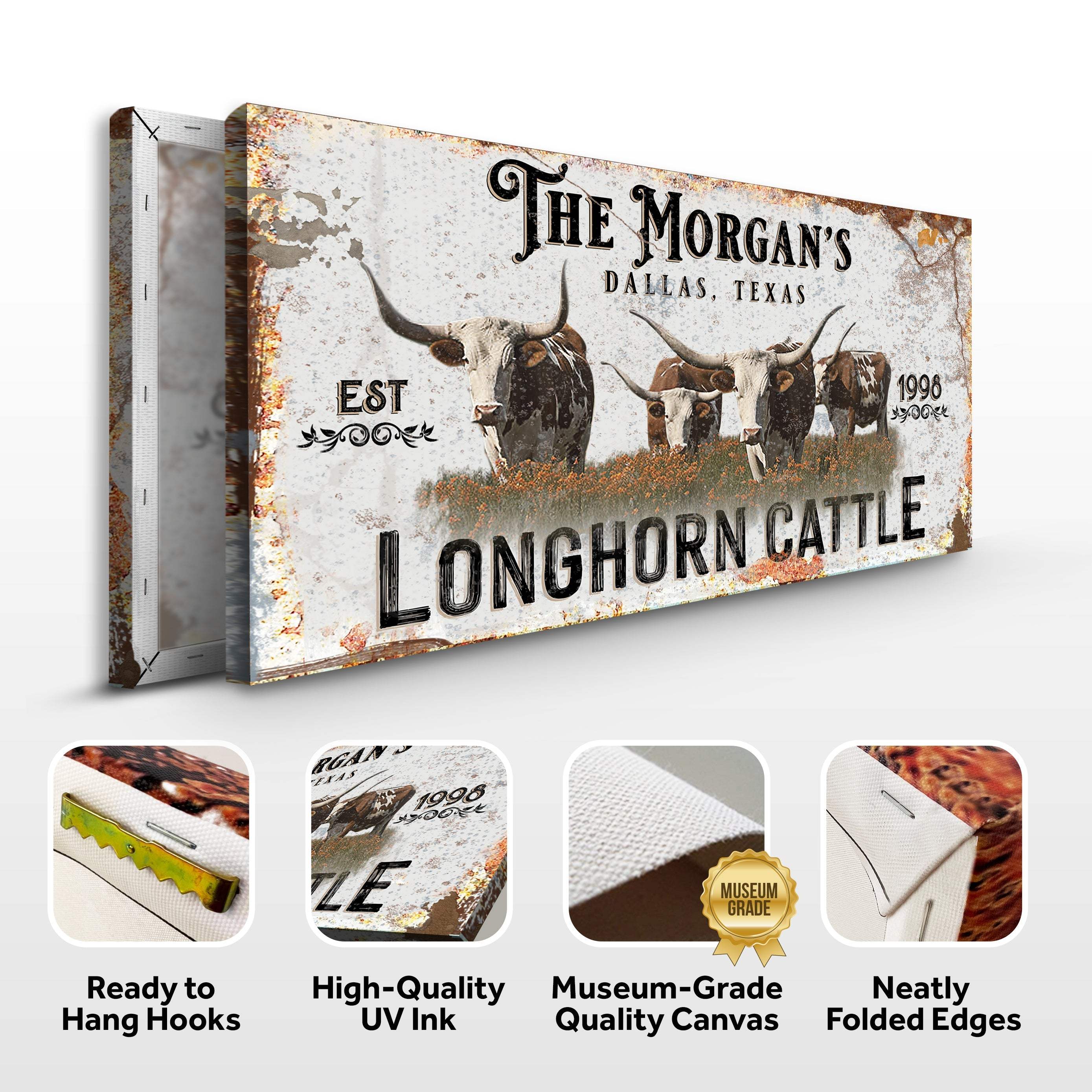 Personalized Long Horn Cattle Sign II - Image 6