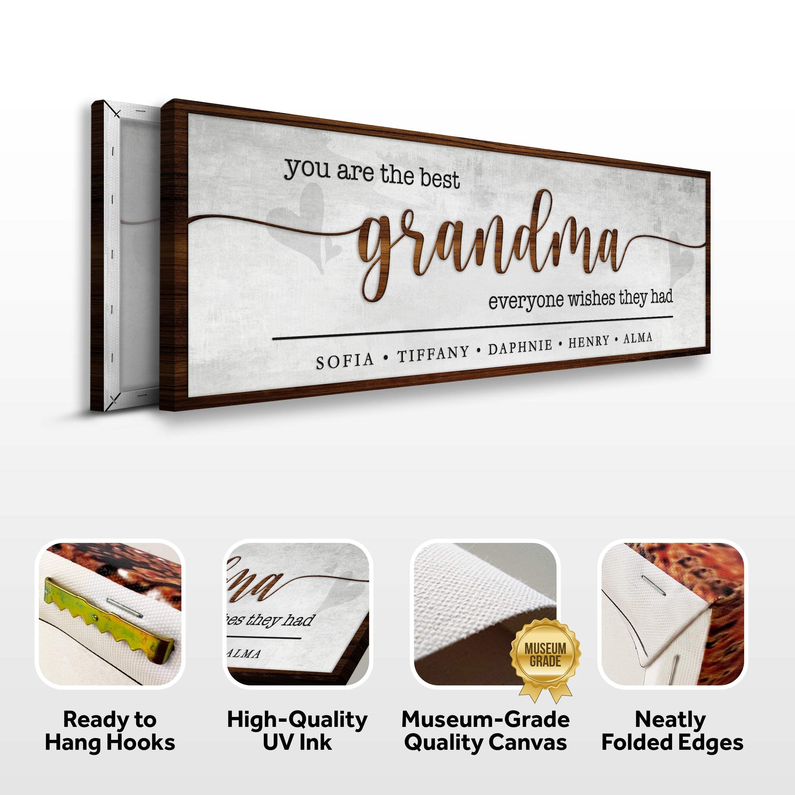 Personalized Mothers Day Gift for Grandma Sign II - Image 4