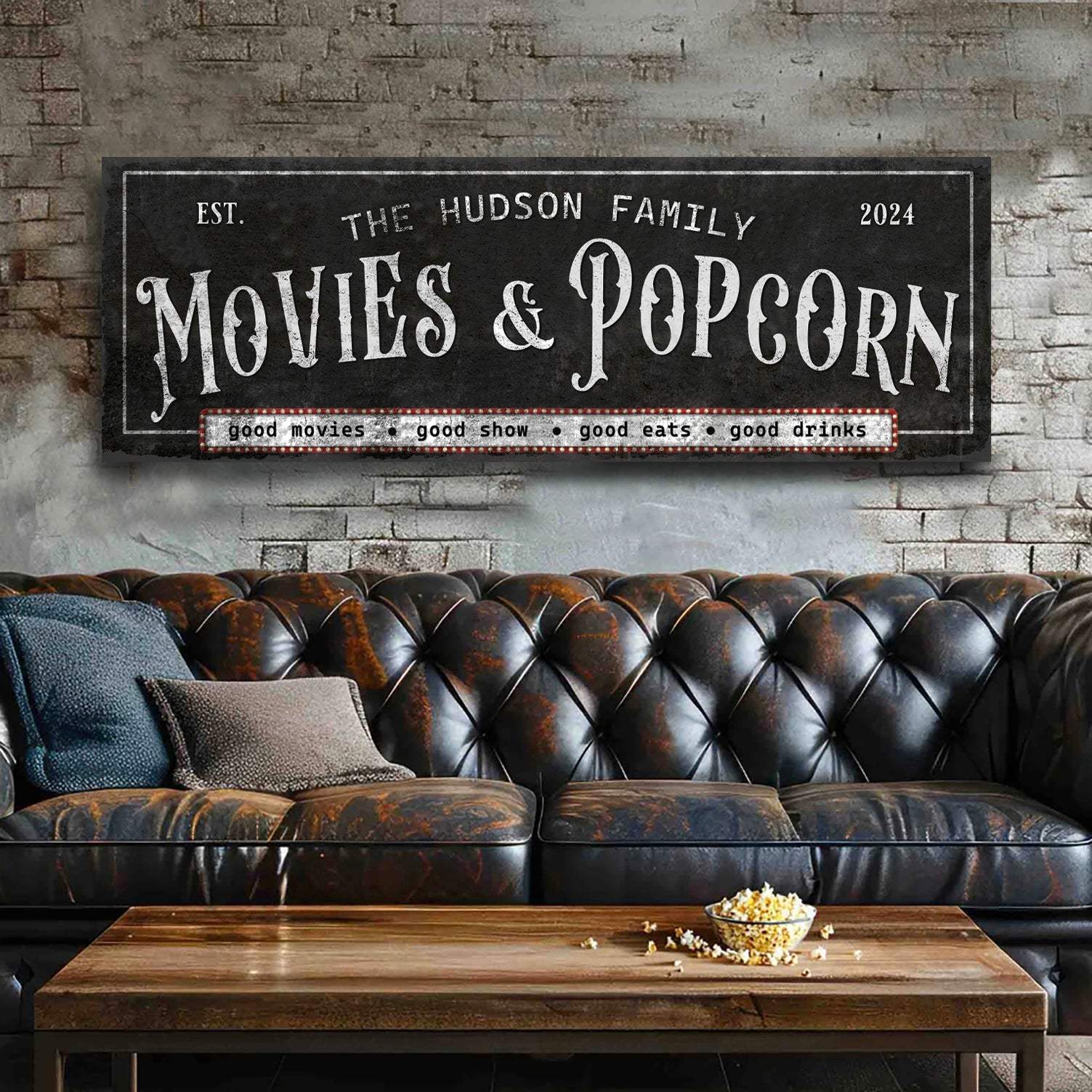 Personalized Movies & Popcorn Sign II - Image 2