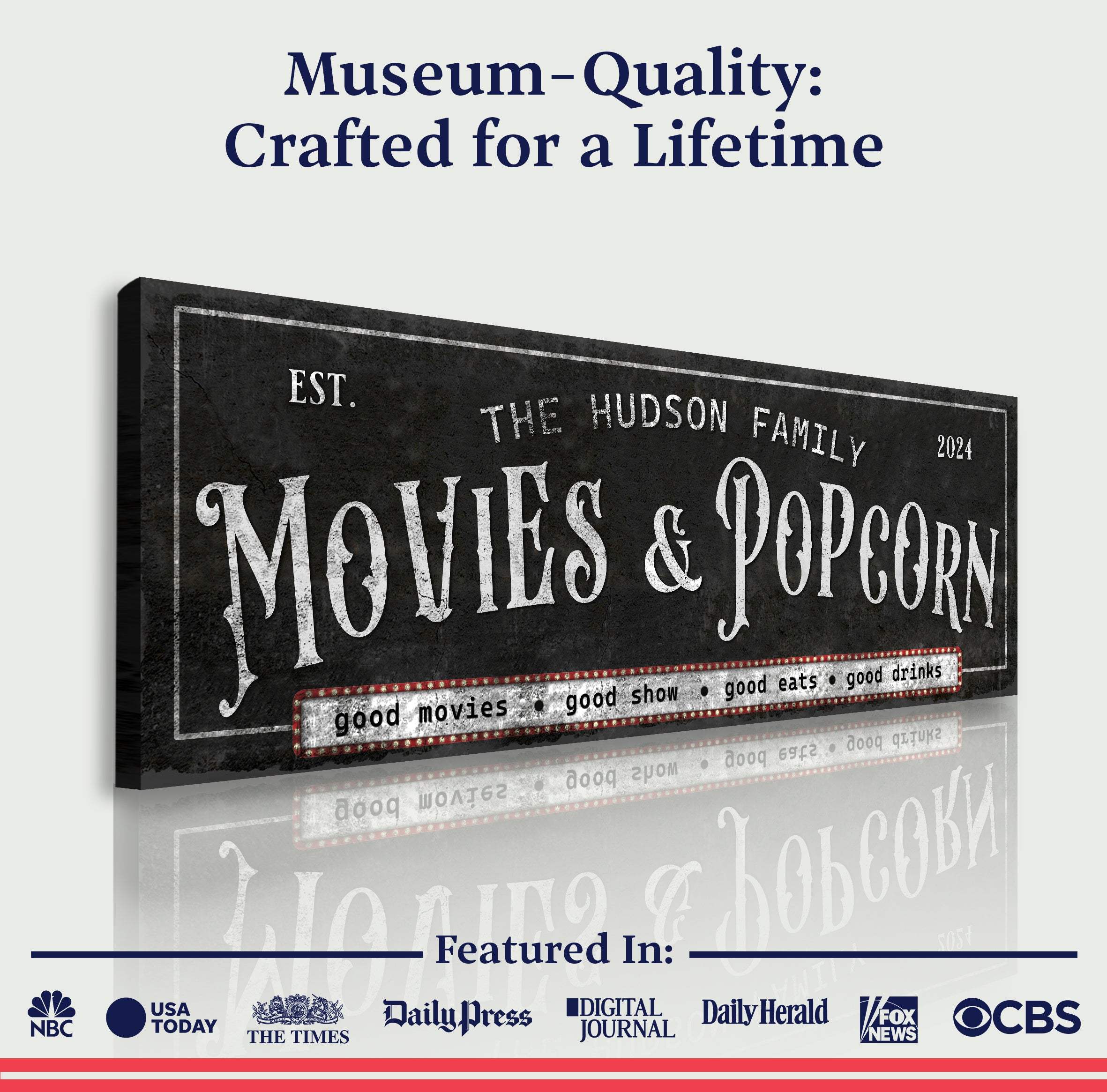 Personalized Movies & Popcorn Sign II - Image 4