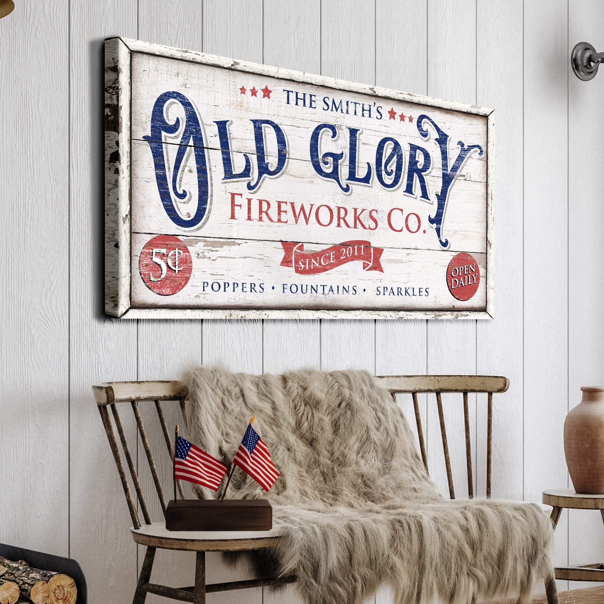 Personalized Old Glory Firework Co Sign - Image 3