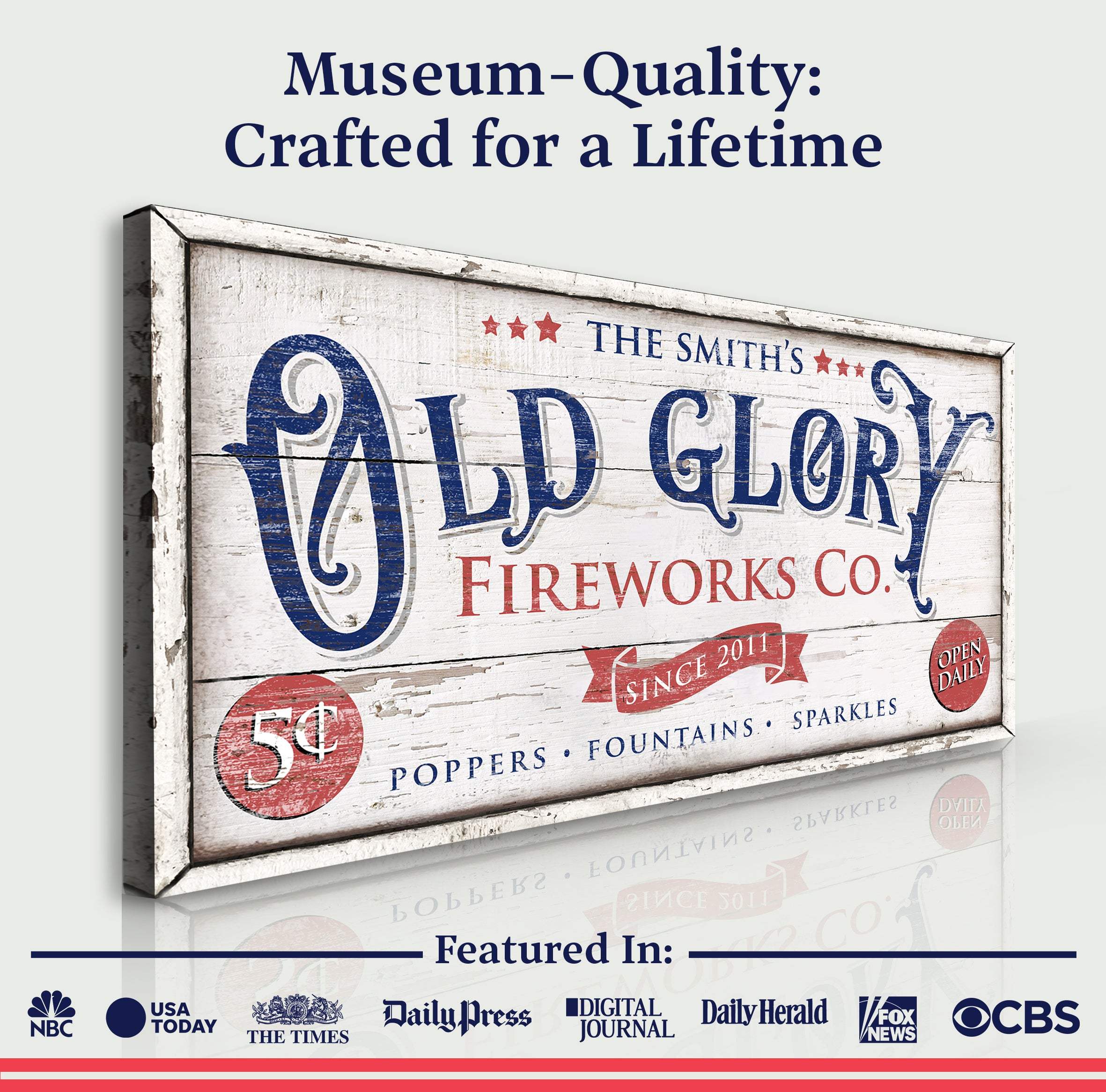 Personalized Old Glory Firework Co Sign - Image 4