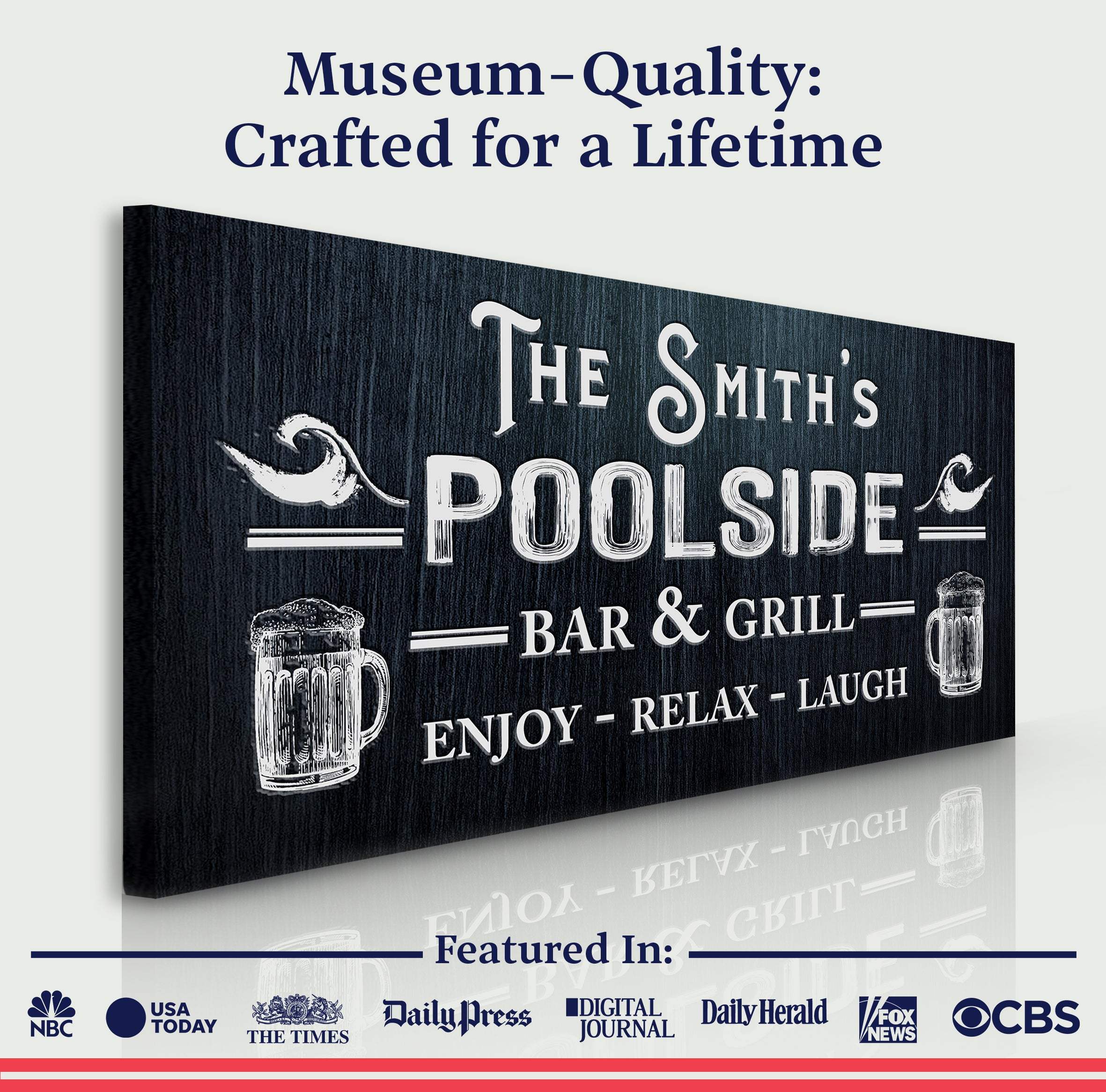 Personalized Poolside Bar And Grill Sign II - Image 3