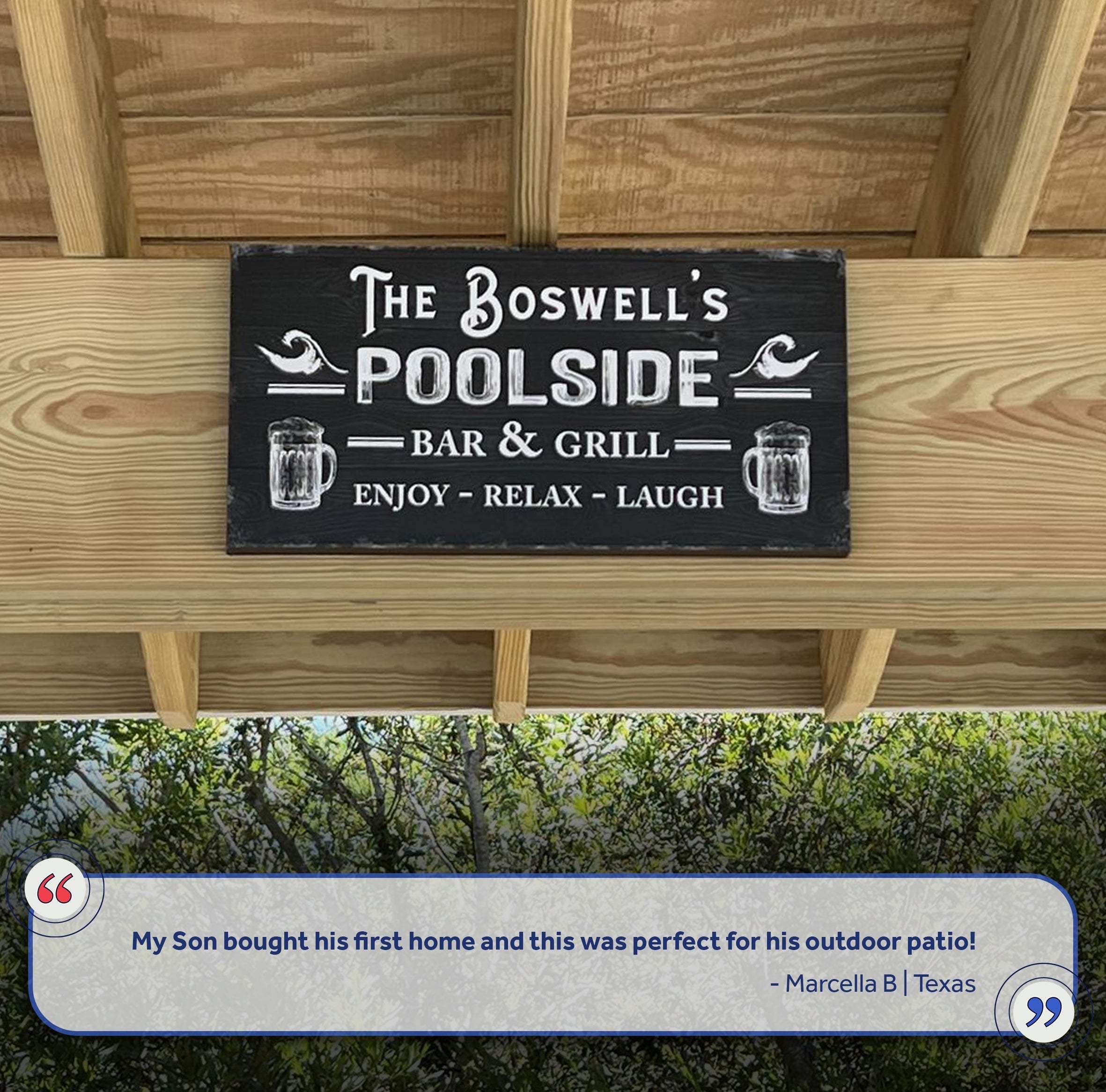 Personalized Poolside Bar And Grill Sign II - Image 7