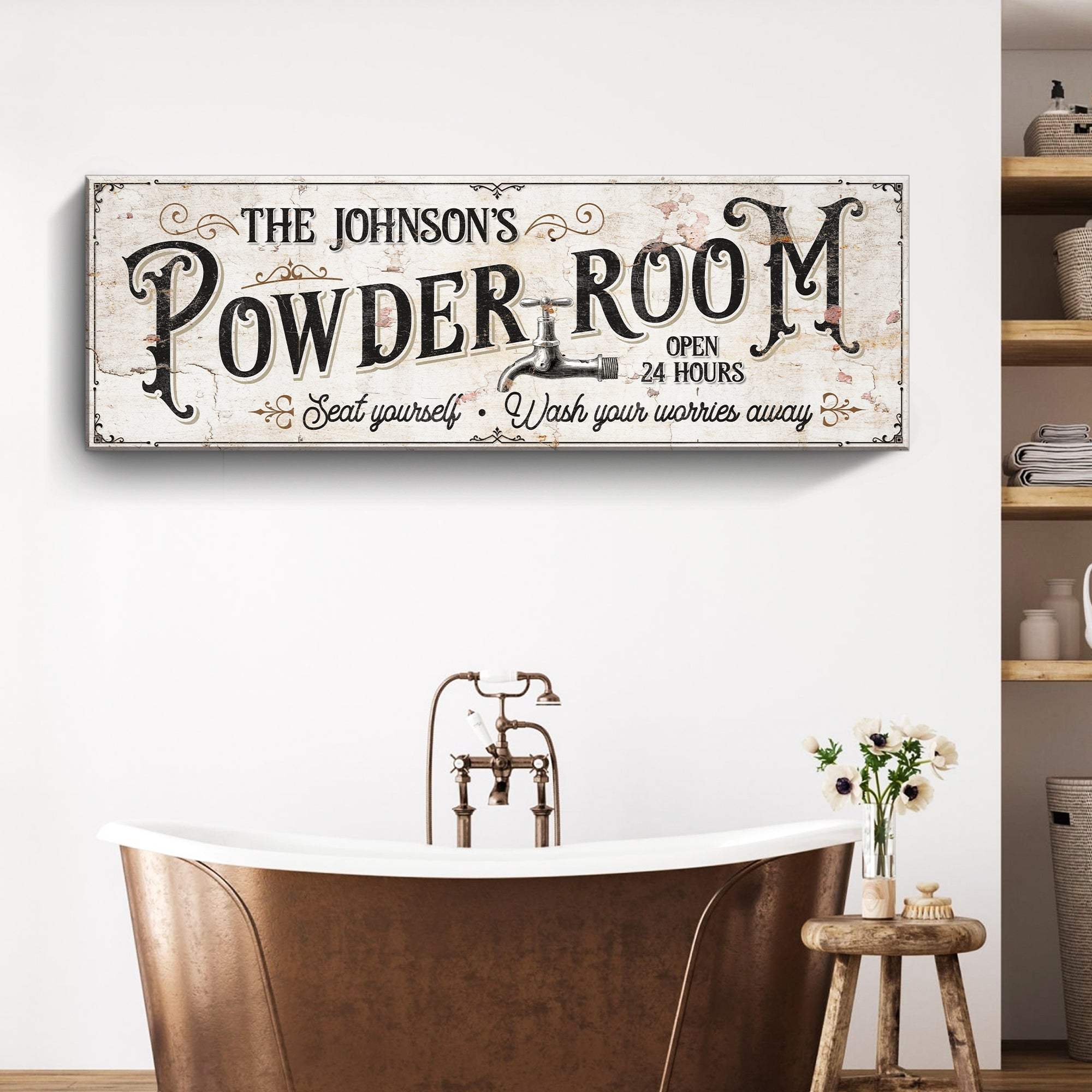 Personalized Powder Room Sign - Image 3