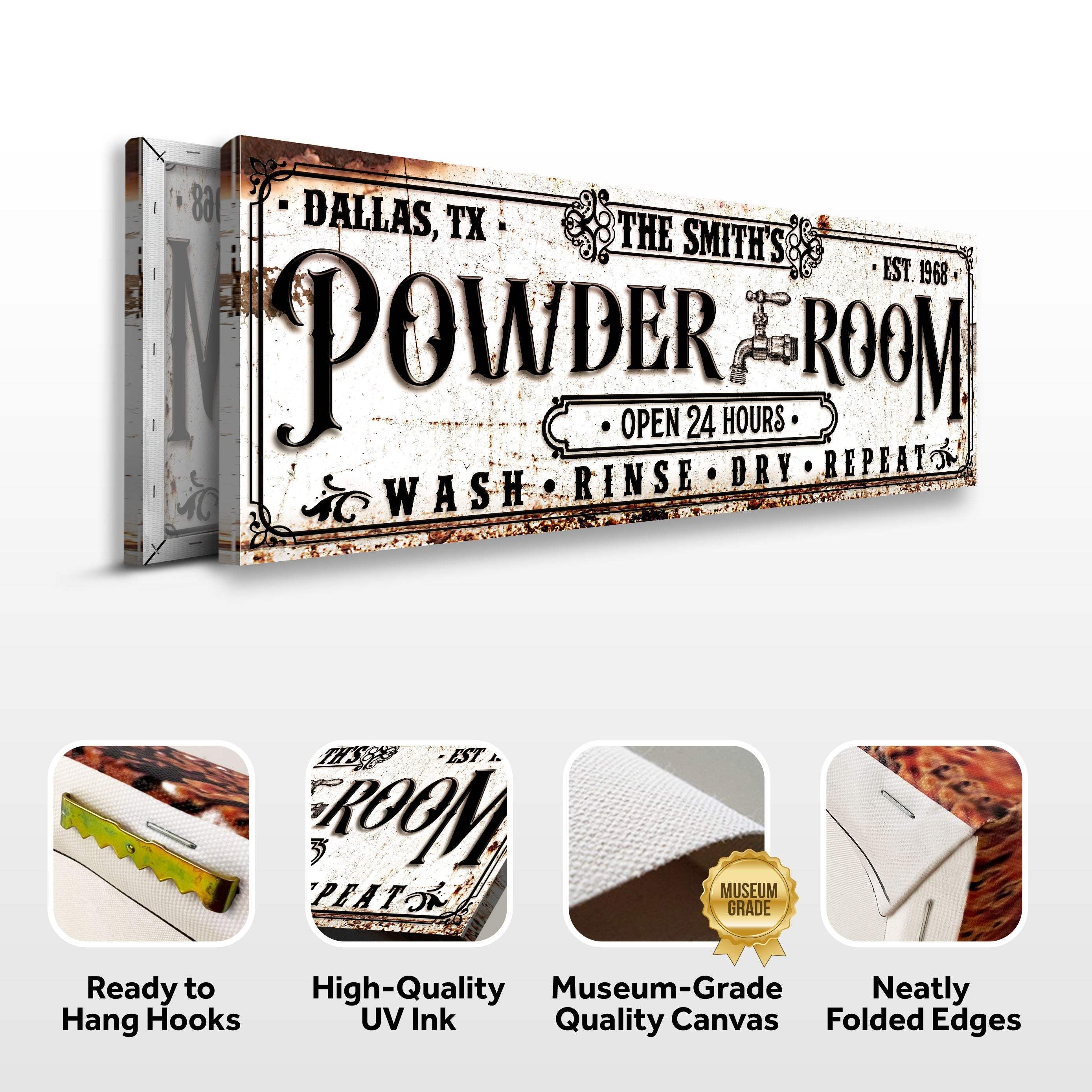 Personalized Powder Room Sign II - Image 4