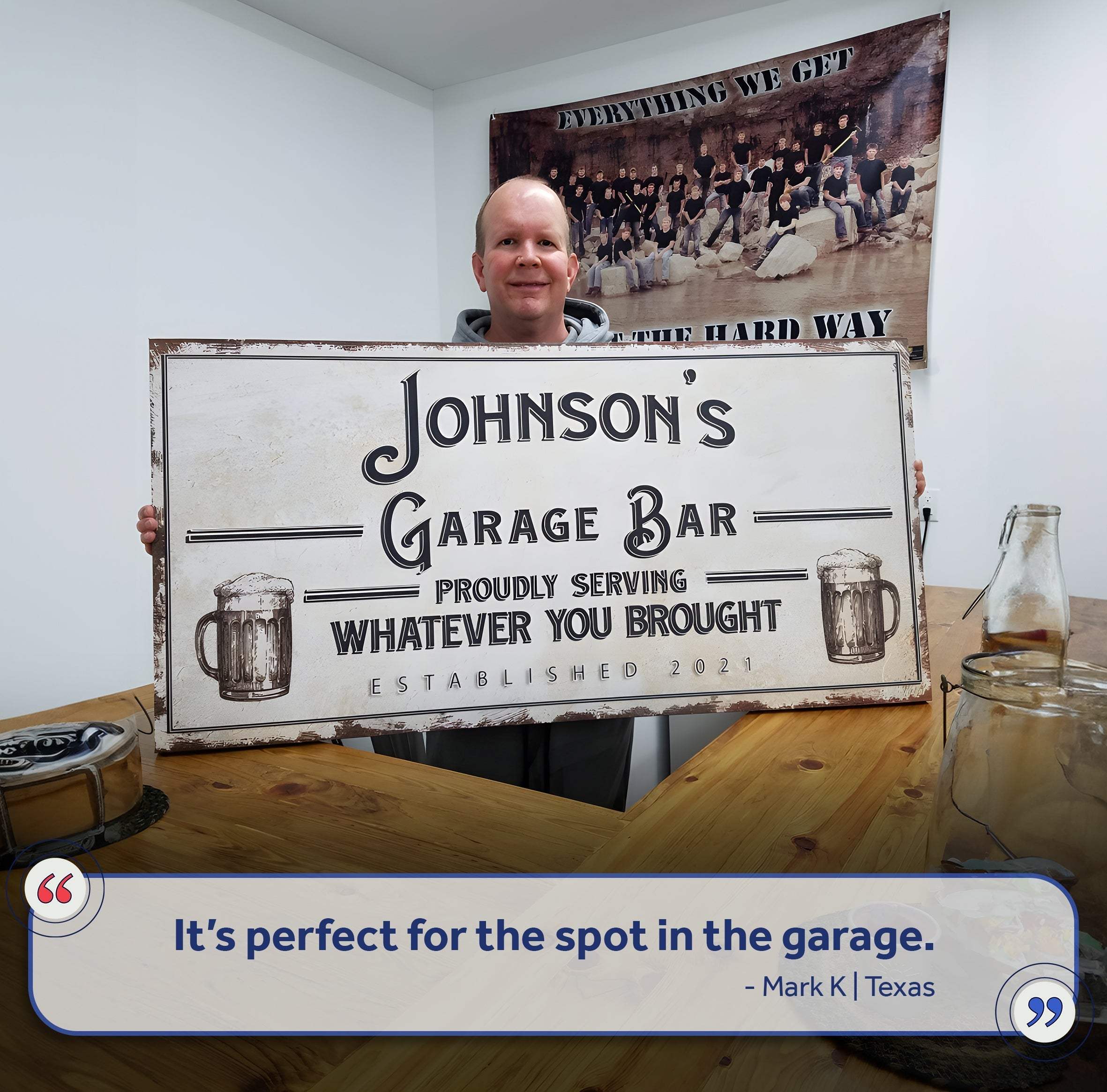 Personalized Rustic Garage Sign for Home Bar: Enhance Your Man Cave Wall Decor with Personalized Basement Bar Sign - Image 6