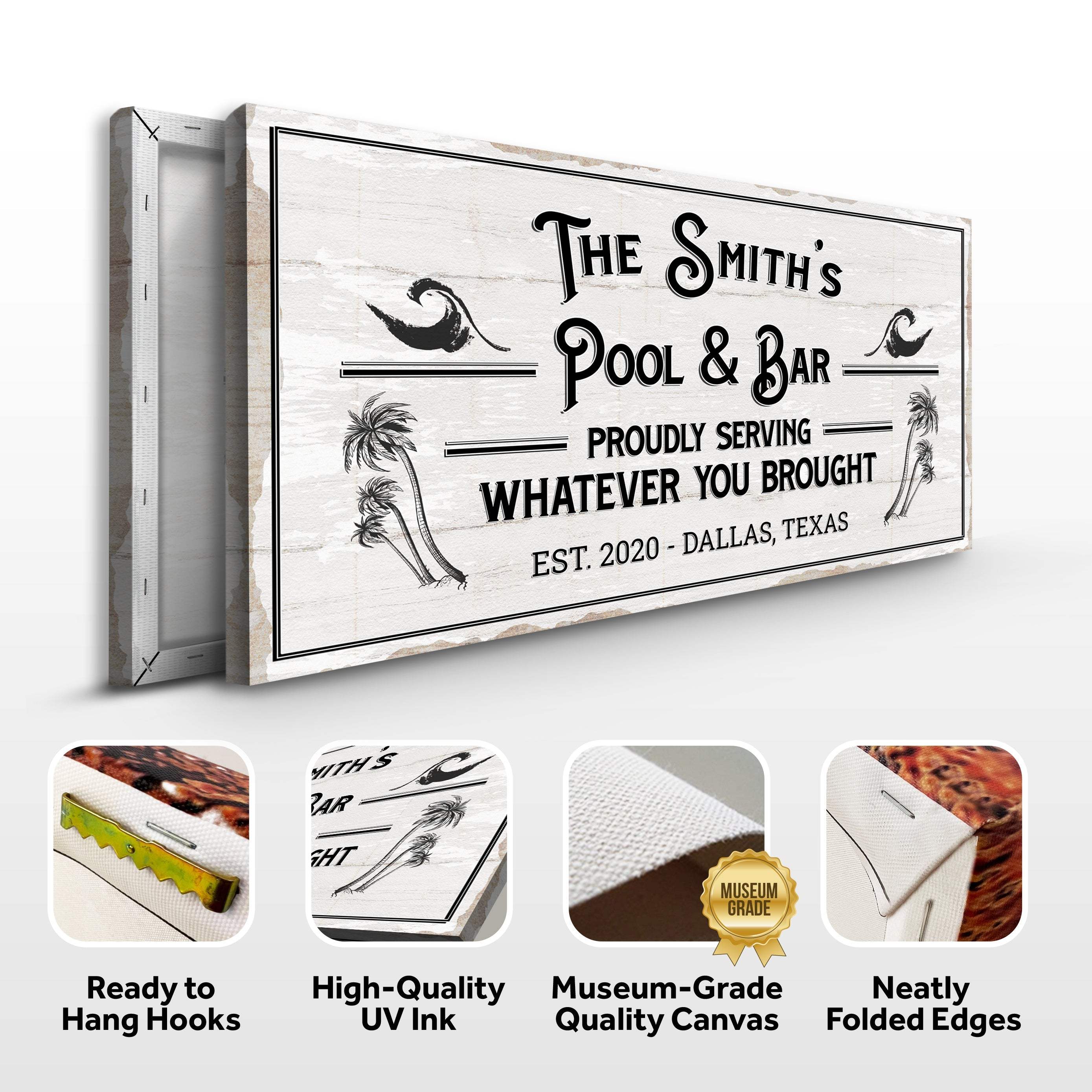 Personalized Rustic Pool And Bar Sign III - Image 4