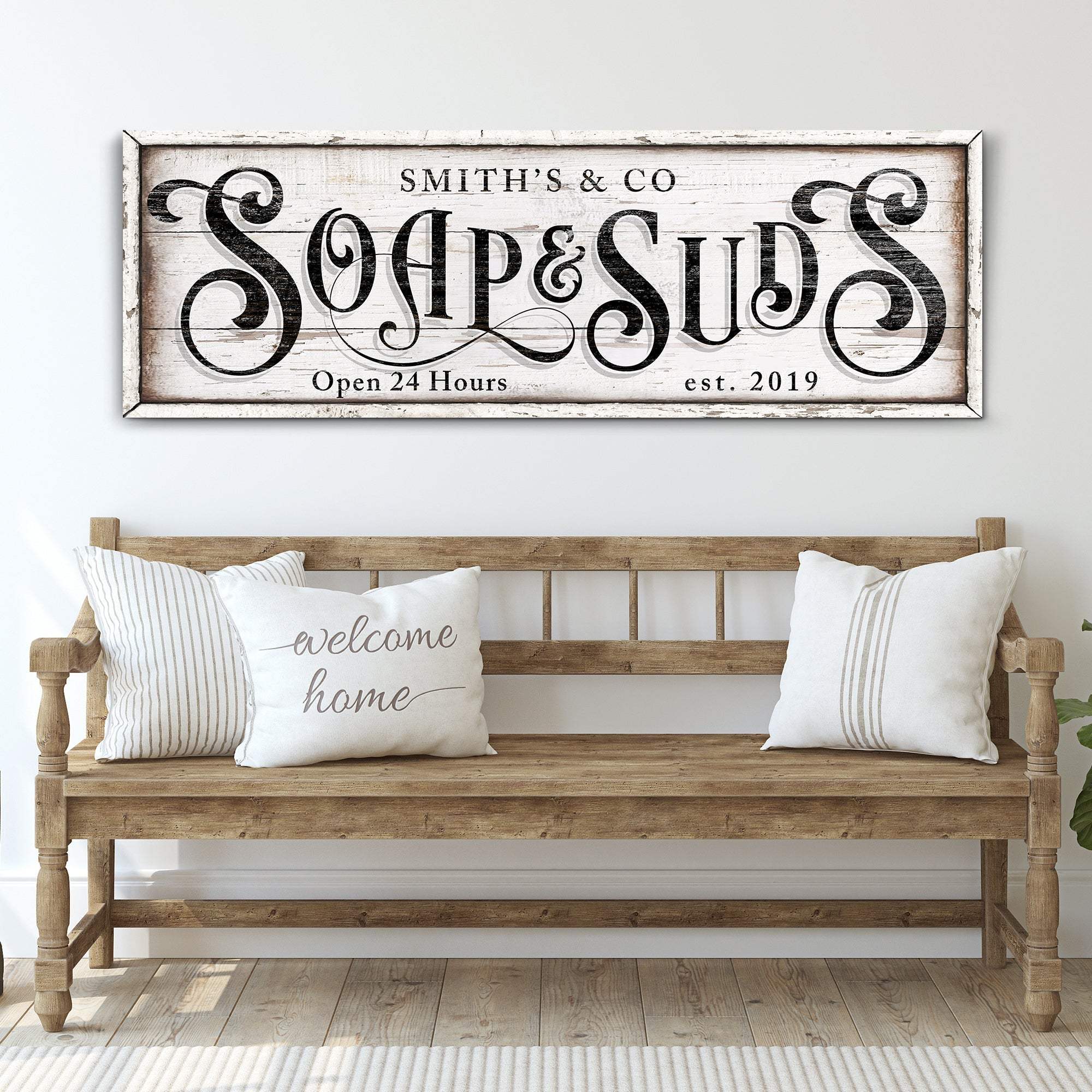 Personalized Soap And Suds Laundry Sign - Image 2