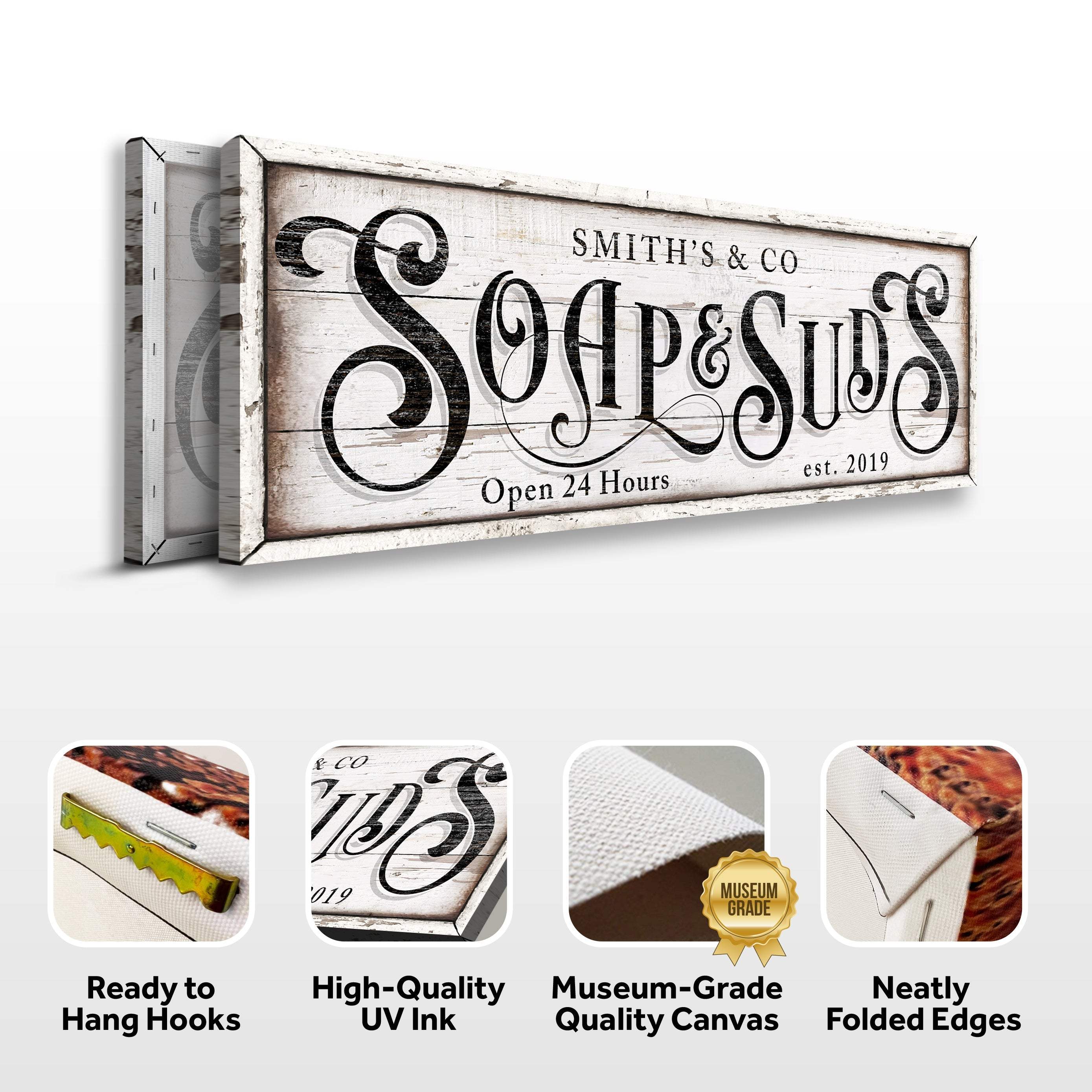 Personalized Soap And Suds Laundry Sign - Image 5