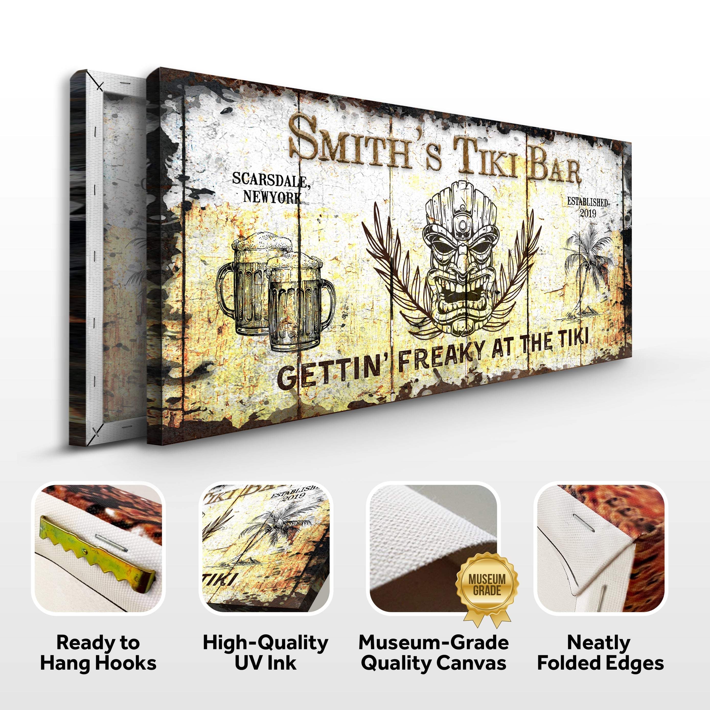 Personalized Tiki Bar Sign: Custom Bar Signs for Home Bar – Ideal For Your Basement Bar Or Man Cave Decor - Image 4
