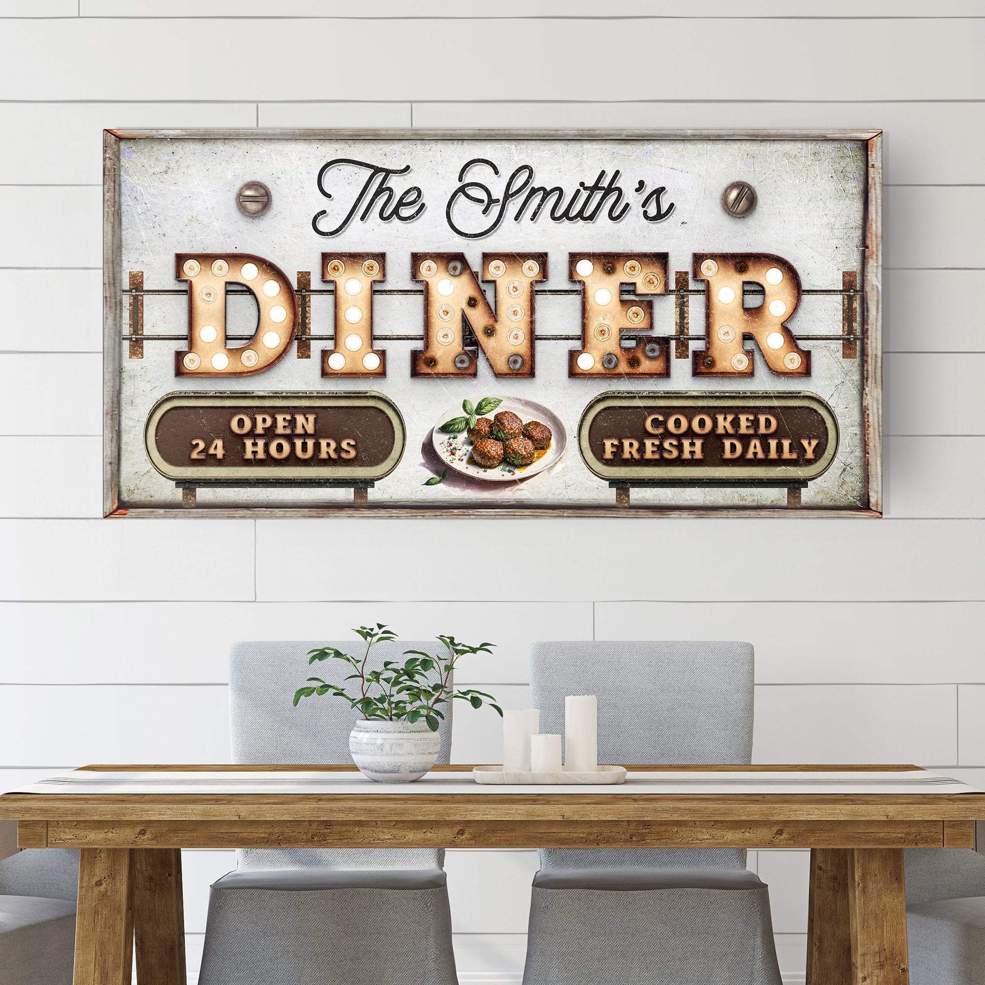 Personalized Vintage Diner Sign - Image 2