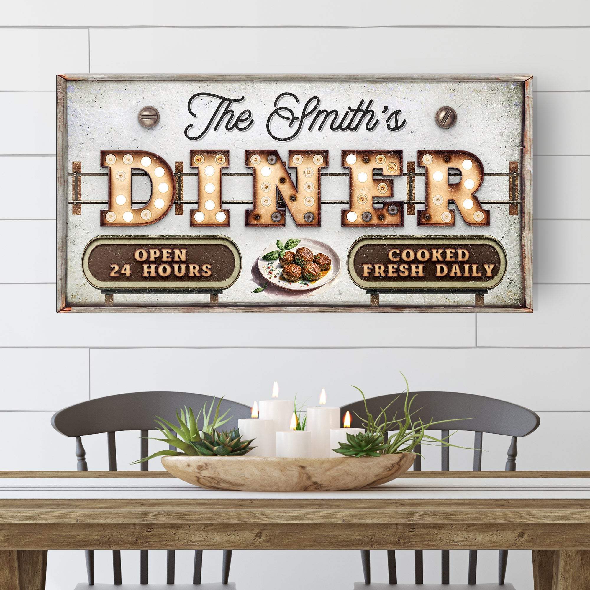 Personalized Vintage Diner Sign - Image 3