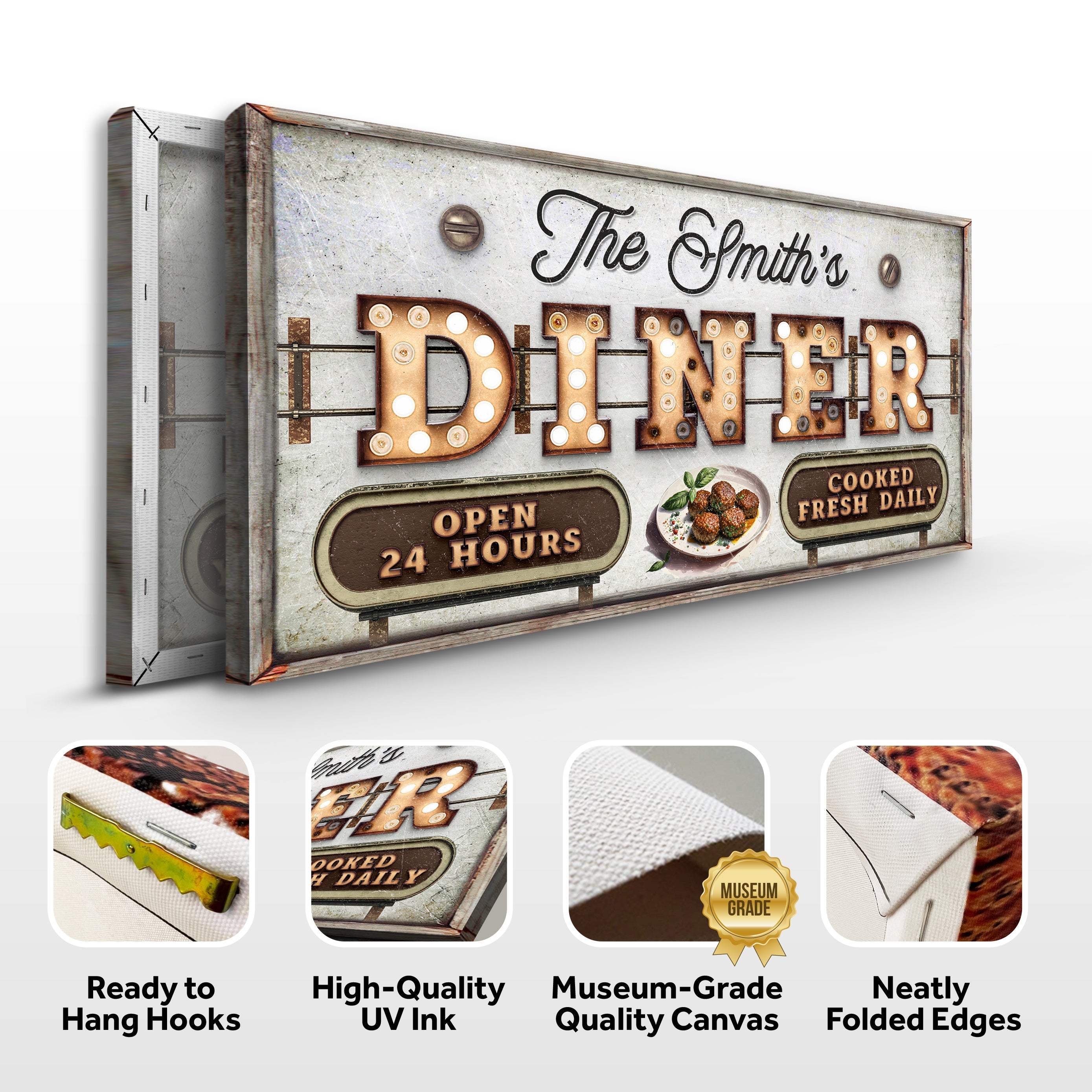 Personalized Vintage Diner Sign - Image 4