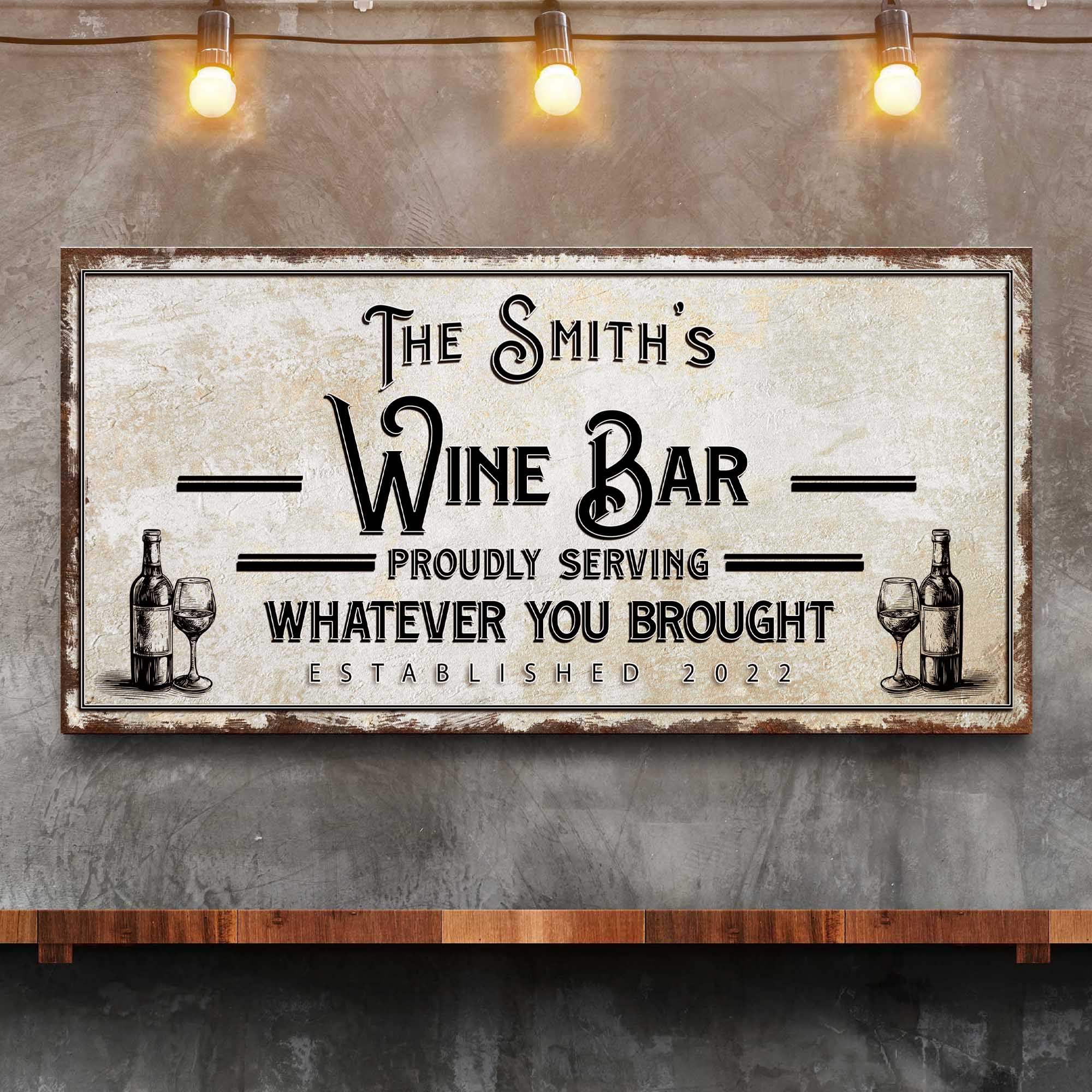 Personalized Wine Bar Sign II - Image 2