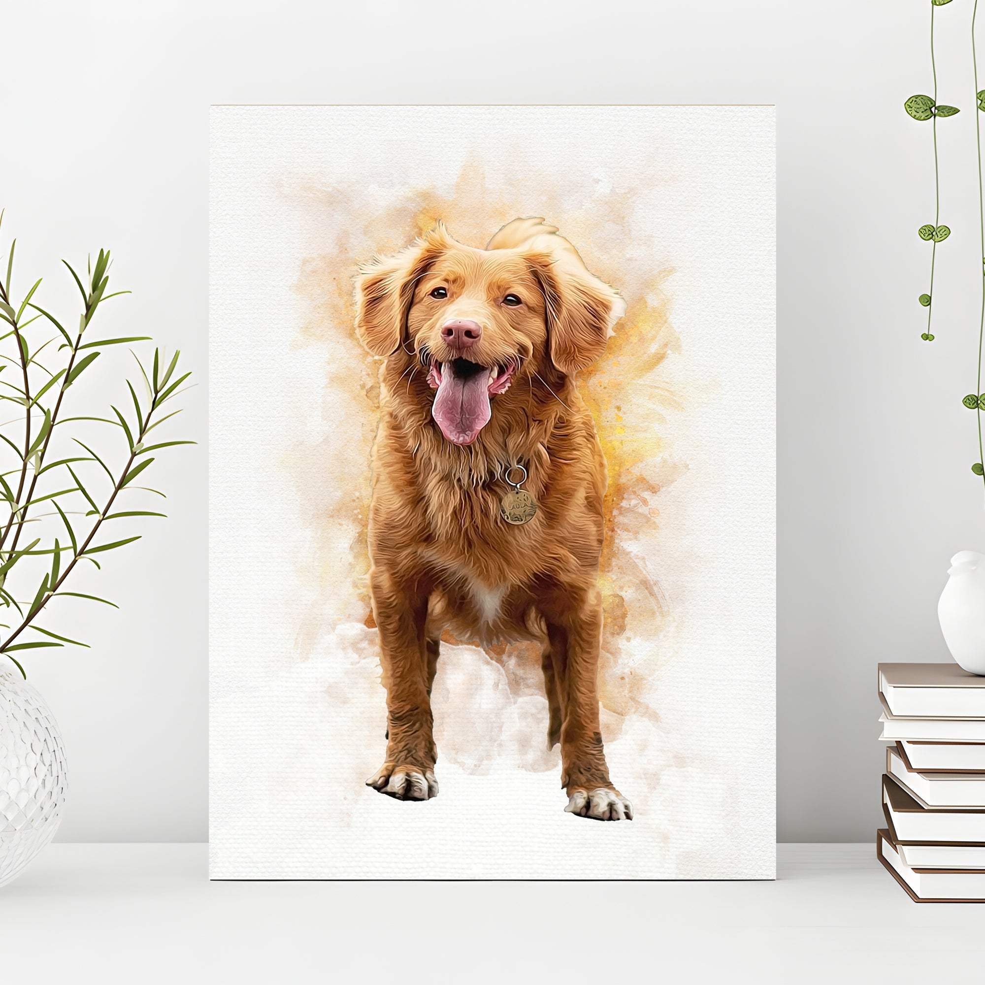Pet Memorial Portrait Watercolor Sign - Image 2