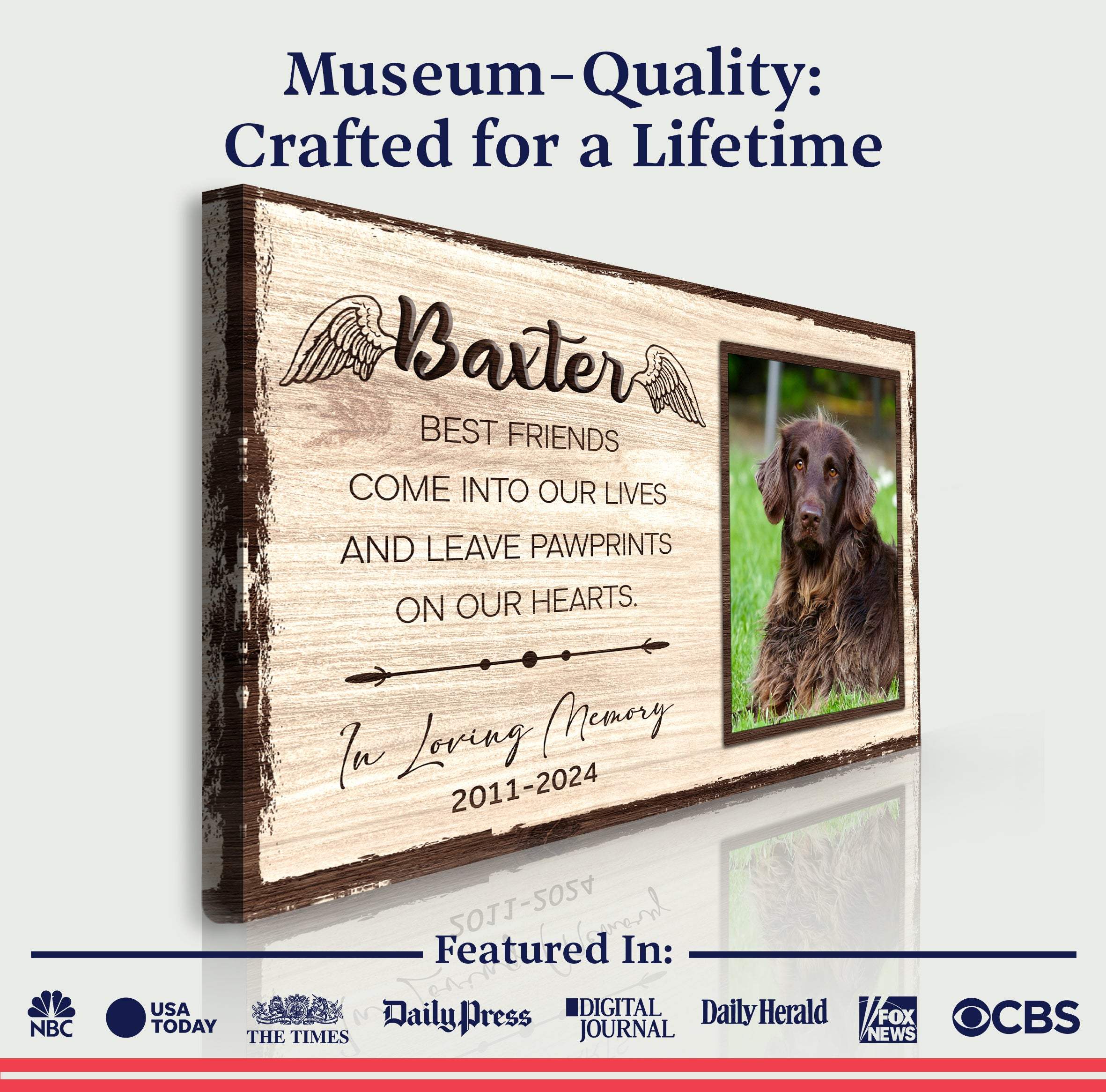 Pet Memorial Sign Best Friend In Paw Prints - Image 4