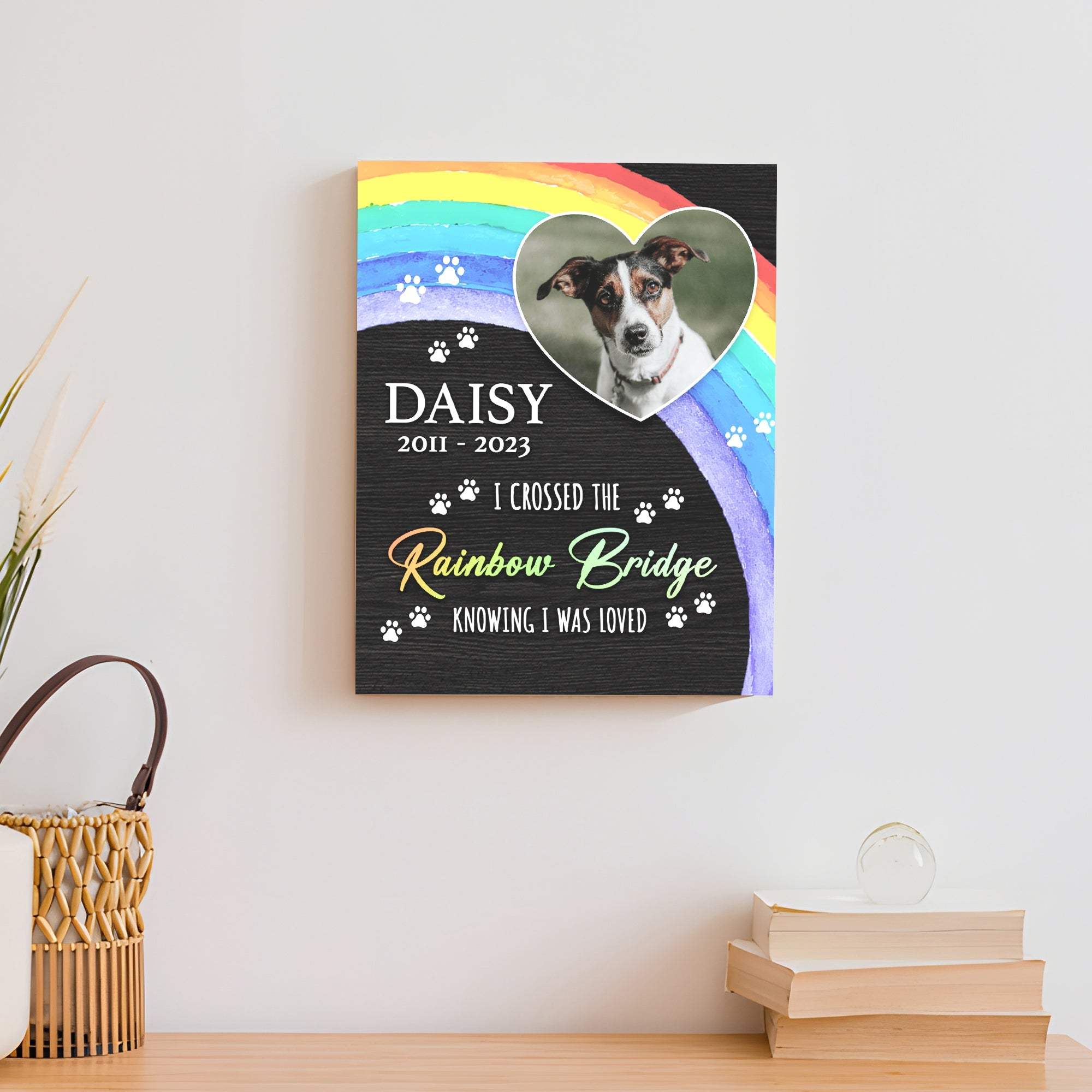 Pet Memorial Sign I Crossed The Rainbow Bridge - Image 3