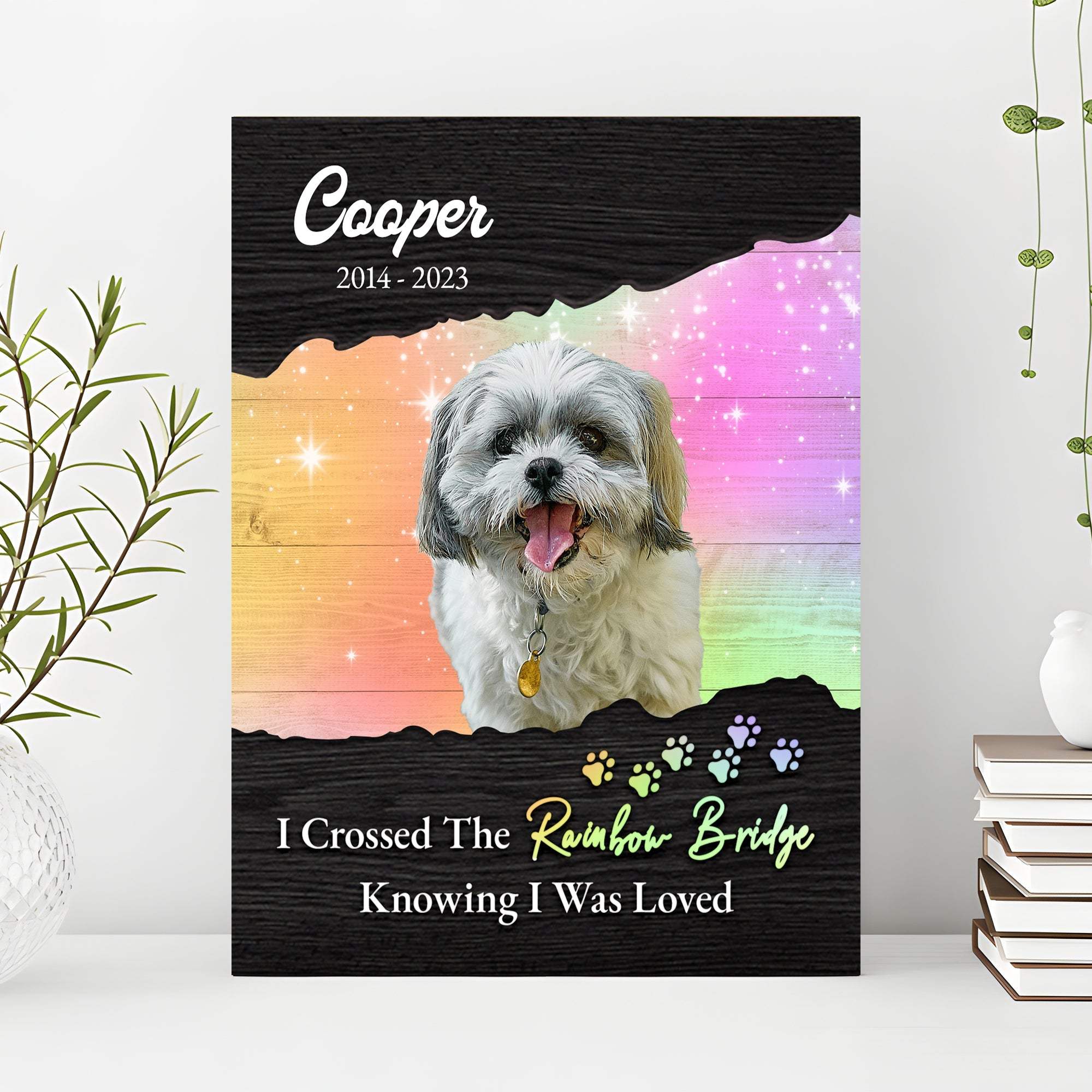 Pet Memorial Sign I Crossed The Rainbow Bridge II - Image 2