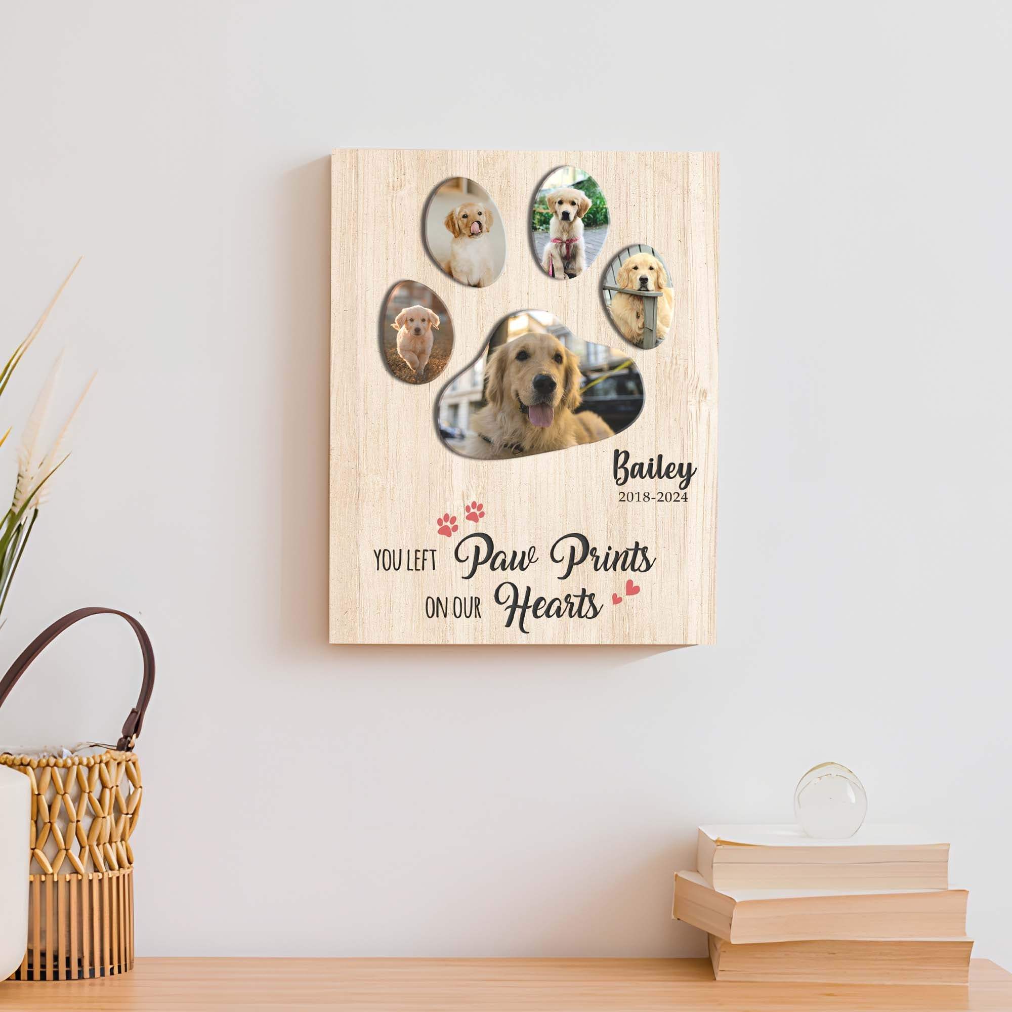 Pet Memorial Sign You Left Paw Prints On Our Hearts II - Image 3