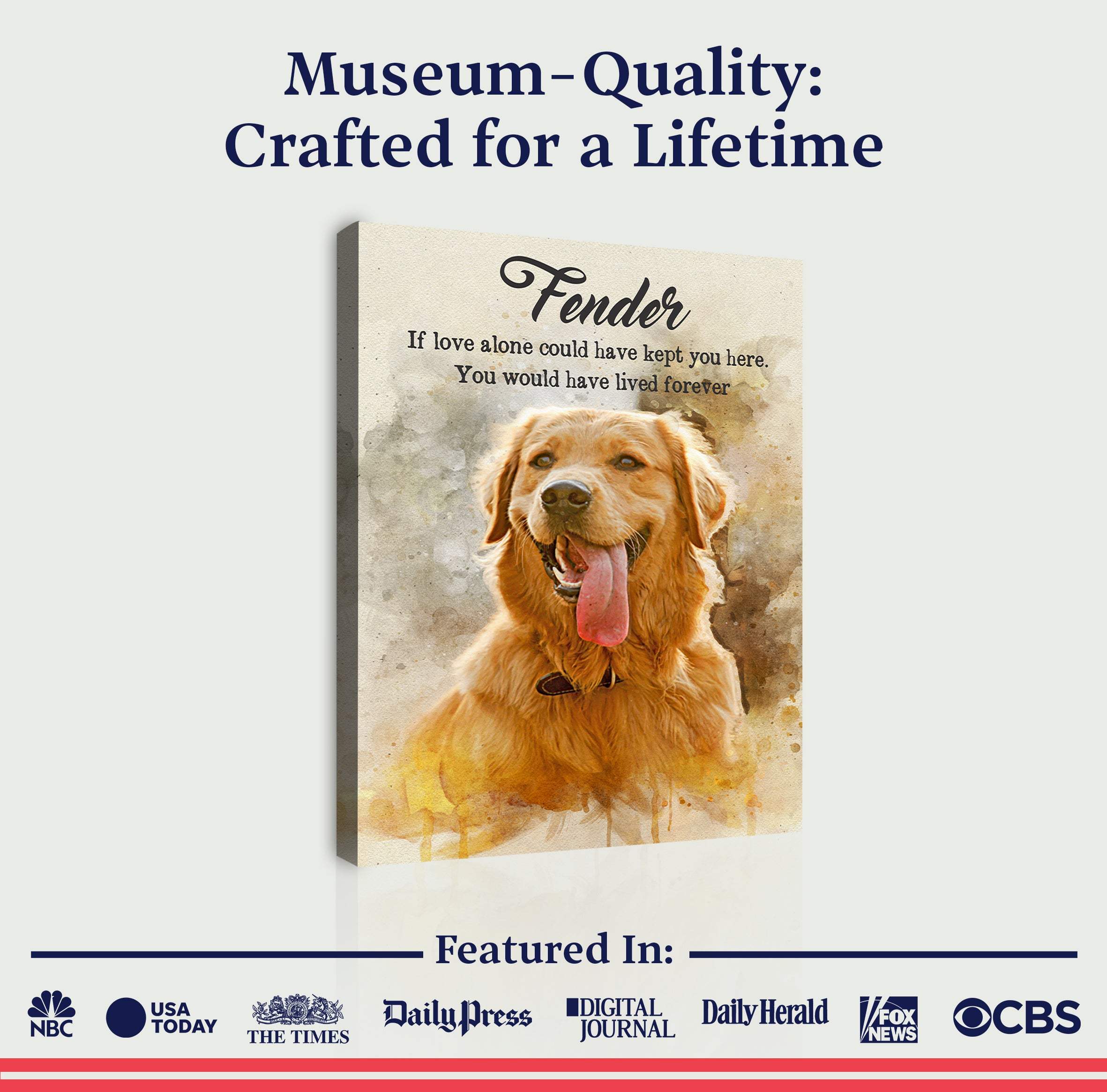Pet Memorial Watercolor Portrait Sign - Image 4