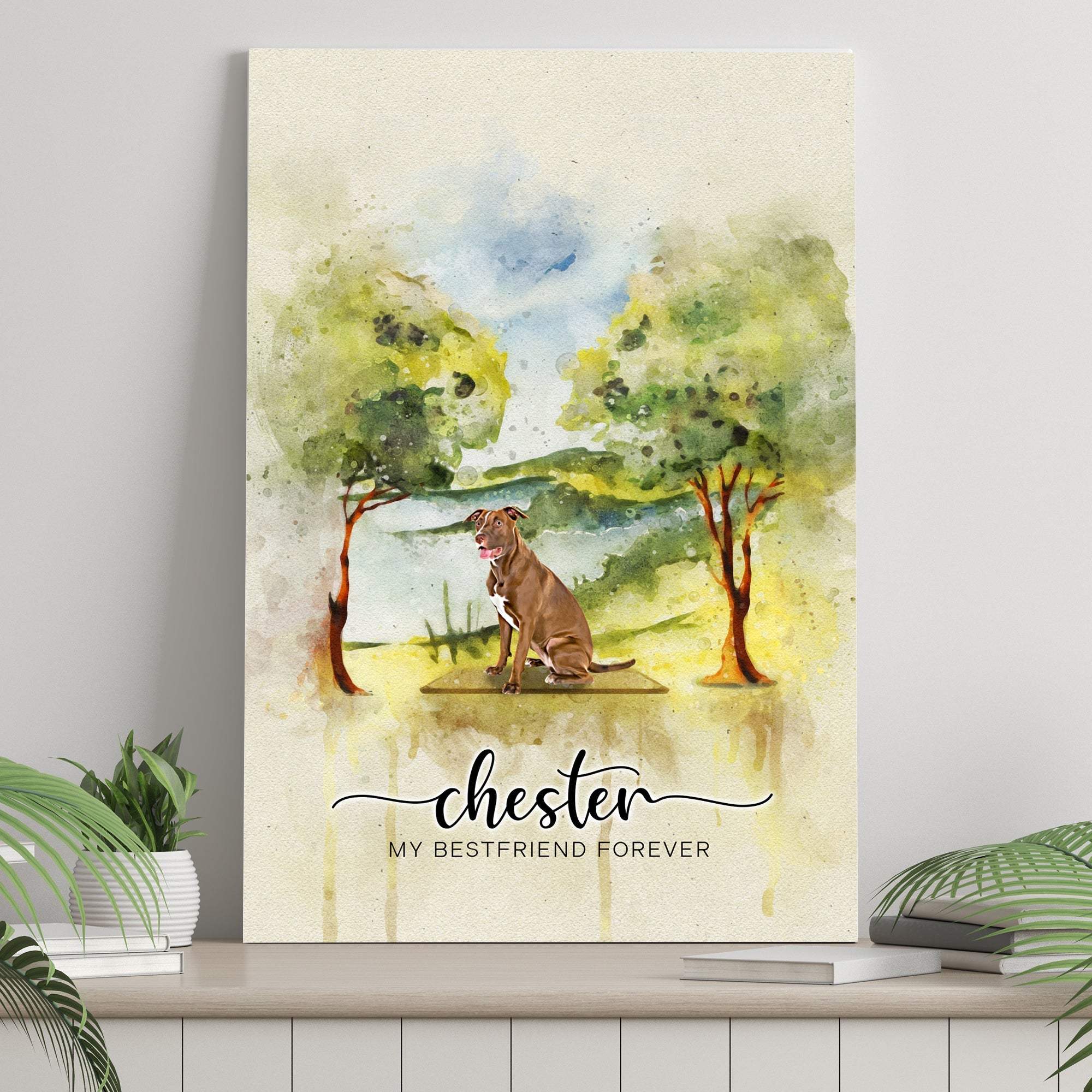 Pet Memorial Watercolor Sign My Bestfriend Forever - Image 2