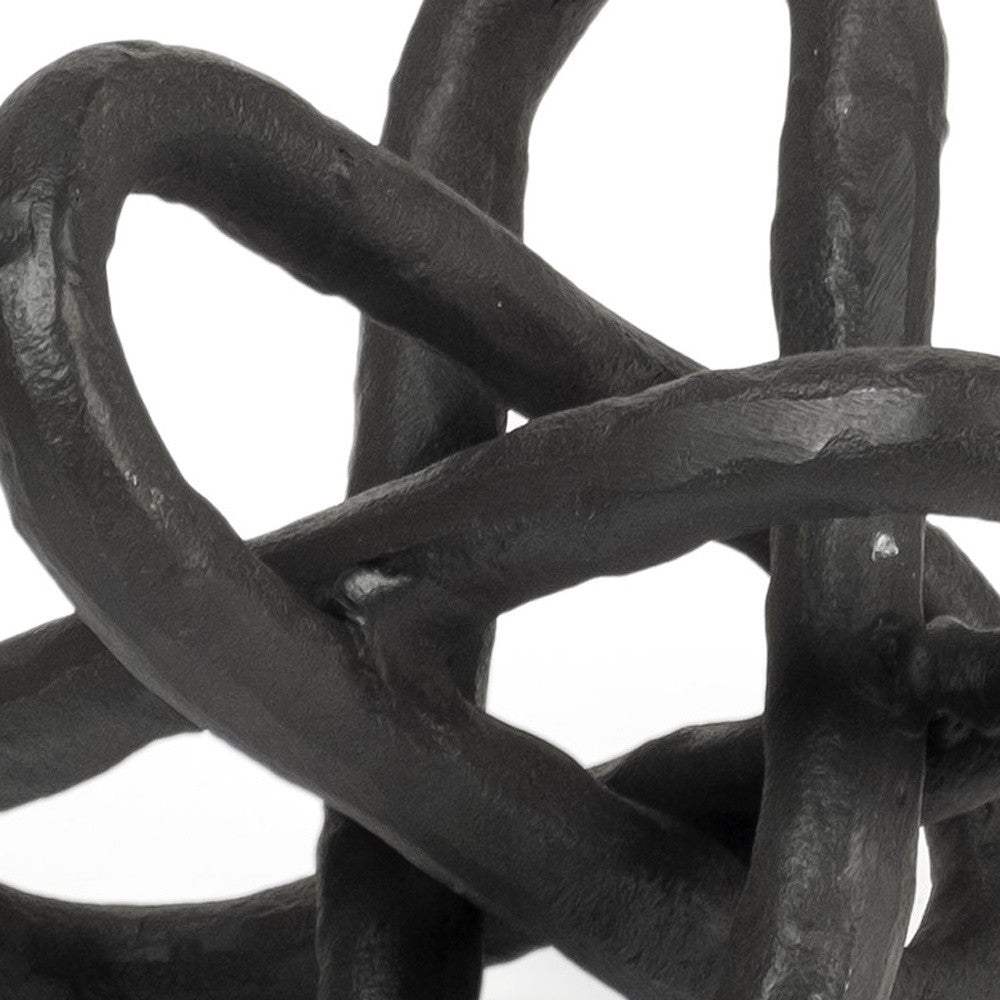 Petite Black Metal Chain Link Sculpture - Image 4