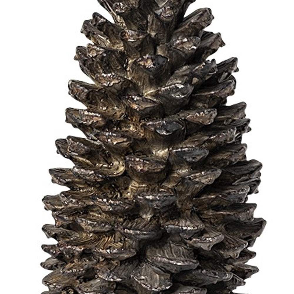 Petite Brown Resin Pinecone Shaped Decor Piece - Image 8