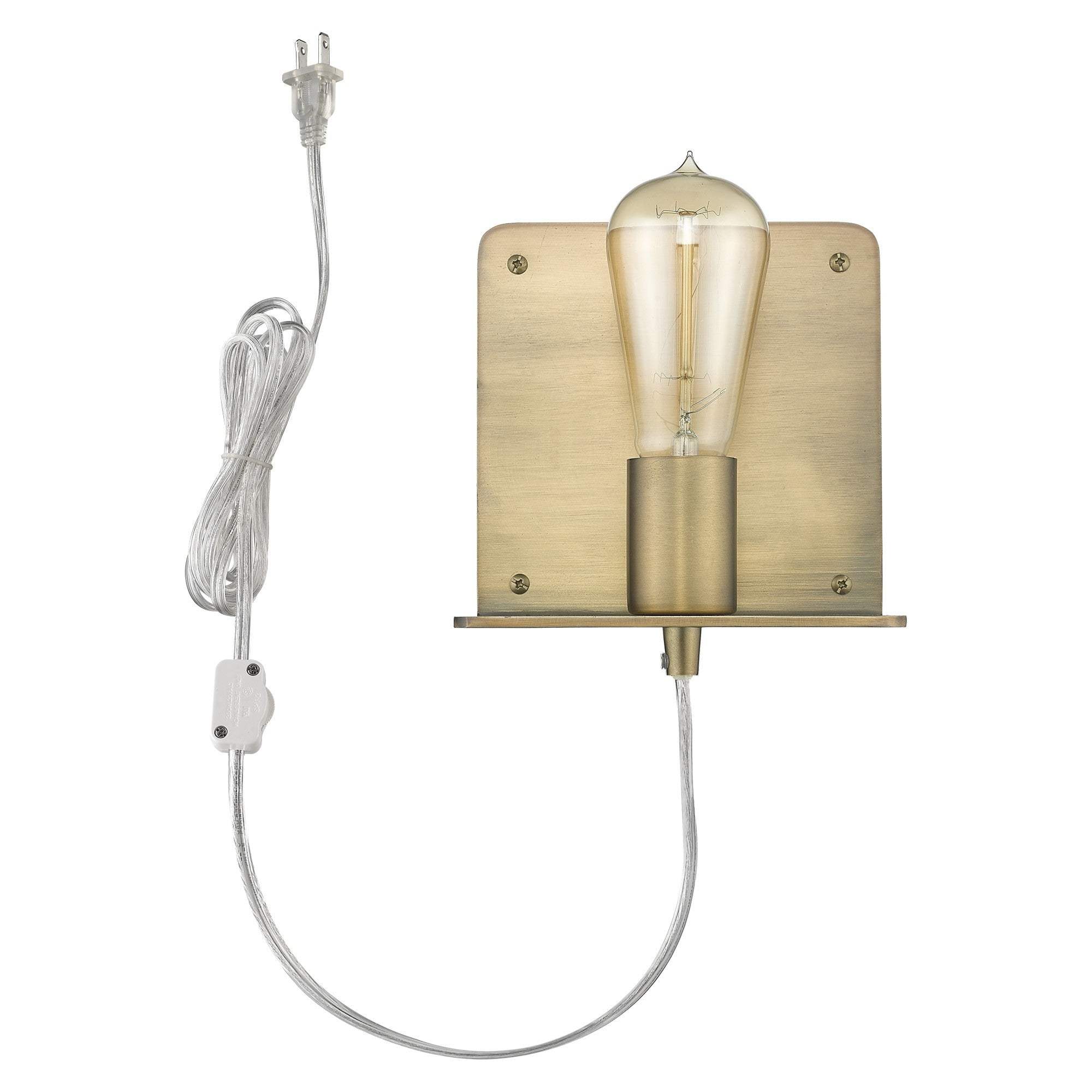 Petite Dull Gold Shelf Wall Light - Image 6
