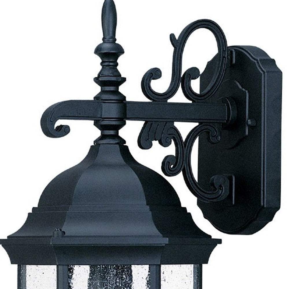 Petite Matte Black Domed Hanging Lantern Wall Light - Image 4