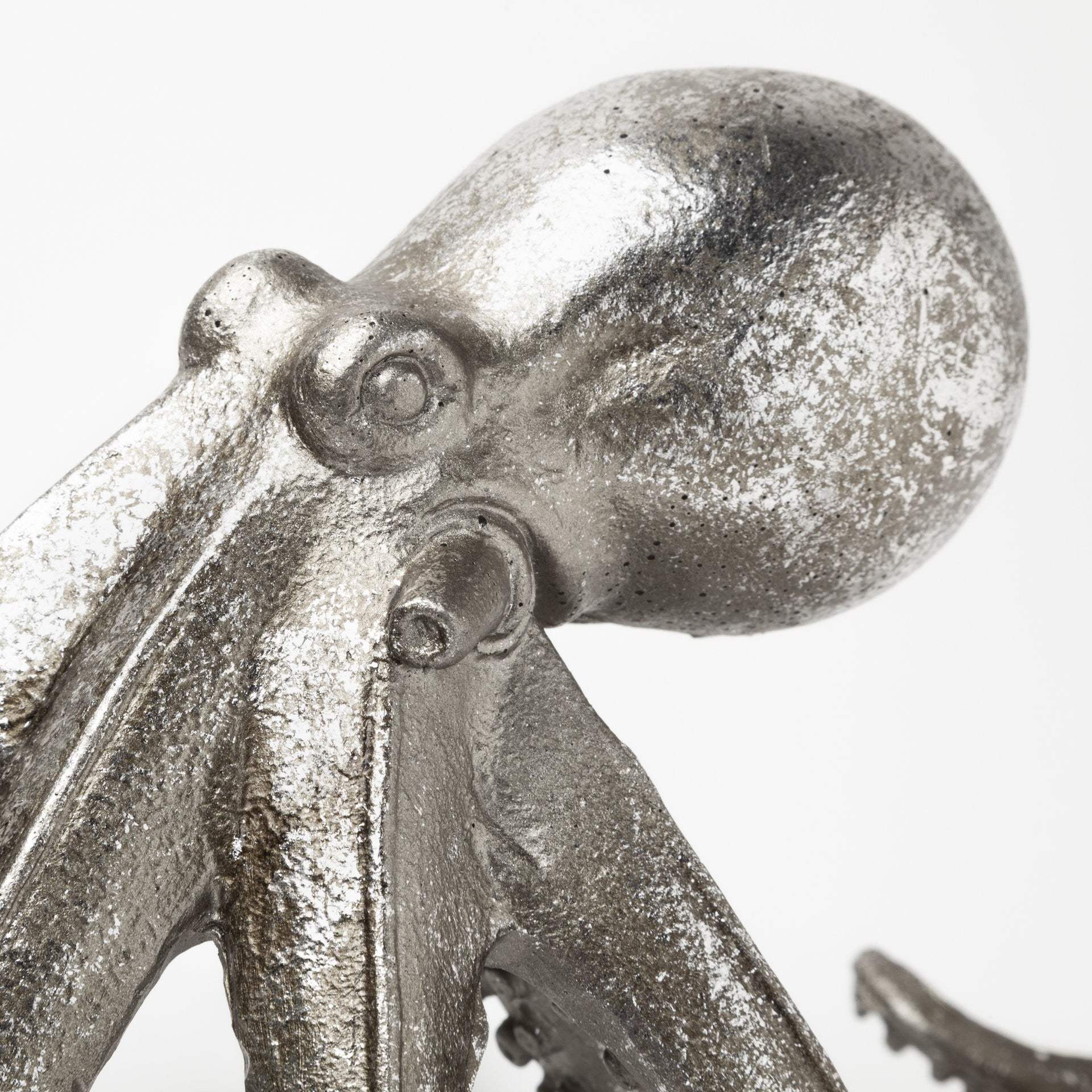 Petite Silver Resin Octopus Sculpture - Image 8