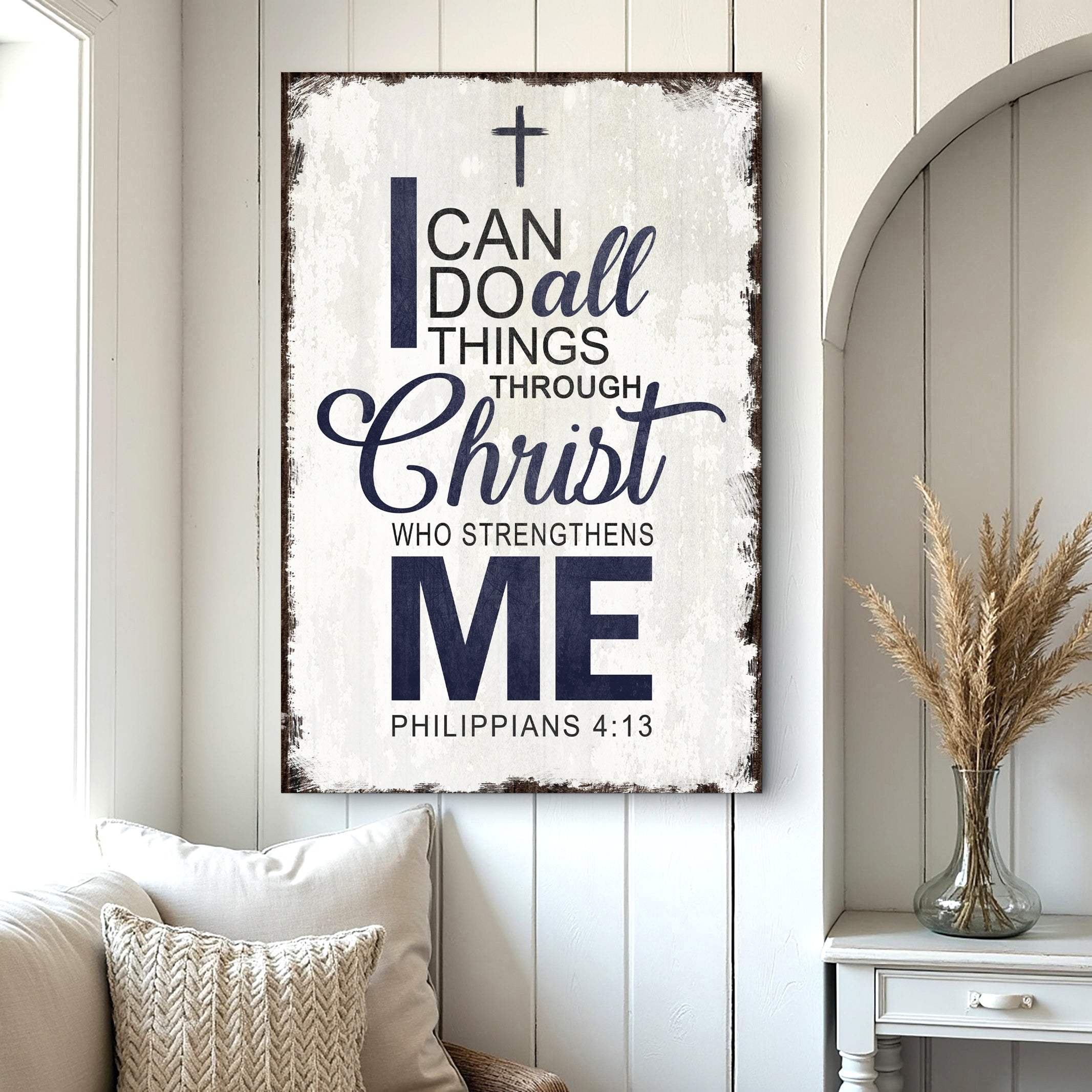 Philippians 4:13 - I Can Do All Things Through Christ Faith Sign II - Image 2