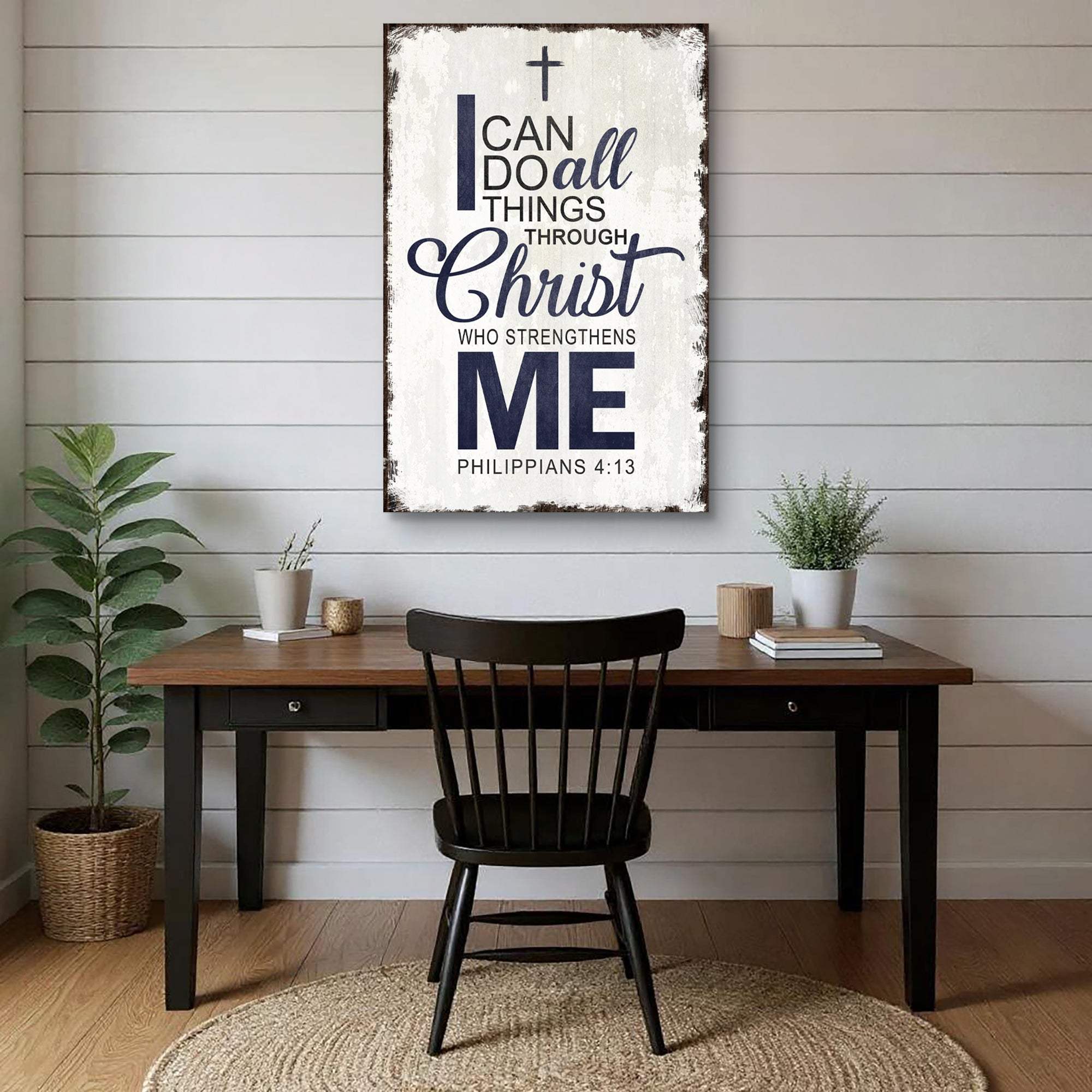 Philippians 4:13 - I Can Do All Things Through Christ Faith Sign II - Image 3