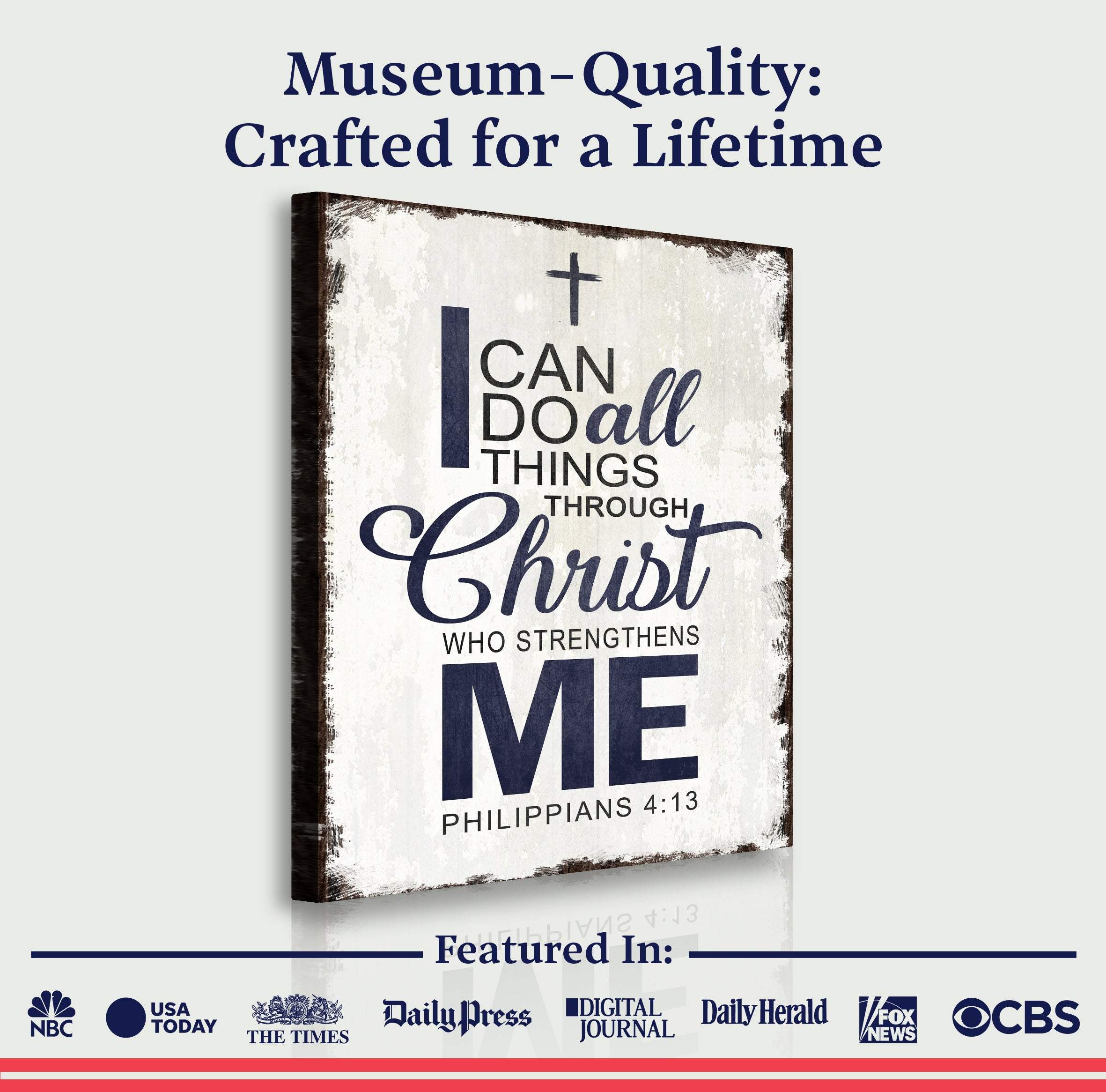 Philippians 4:13 - I Can Do All Things Through Christ Faith Sign II - Image 6