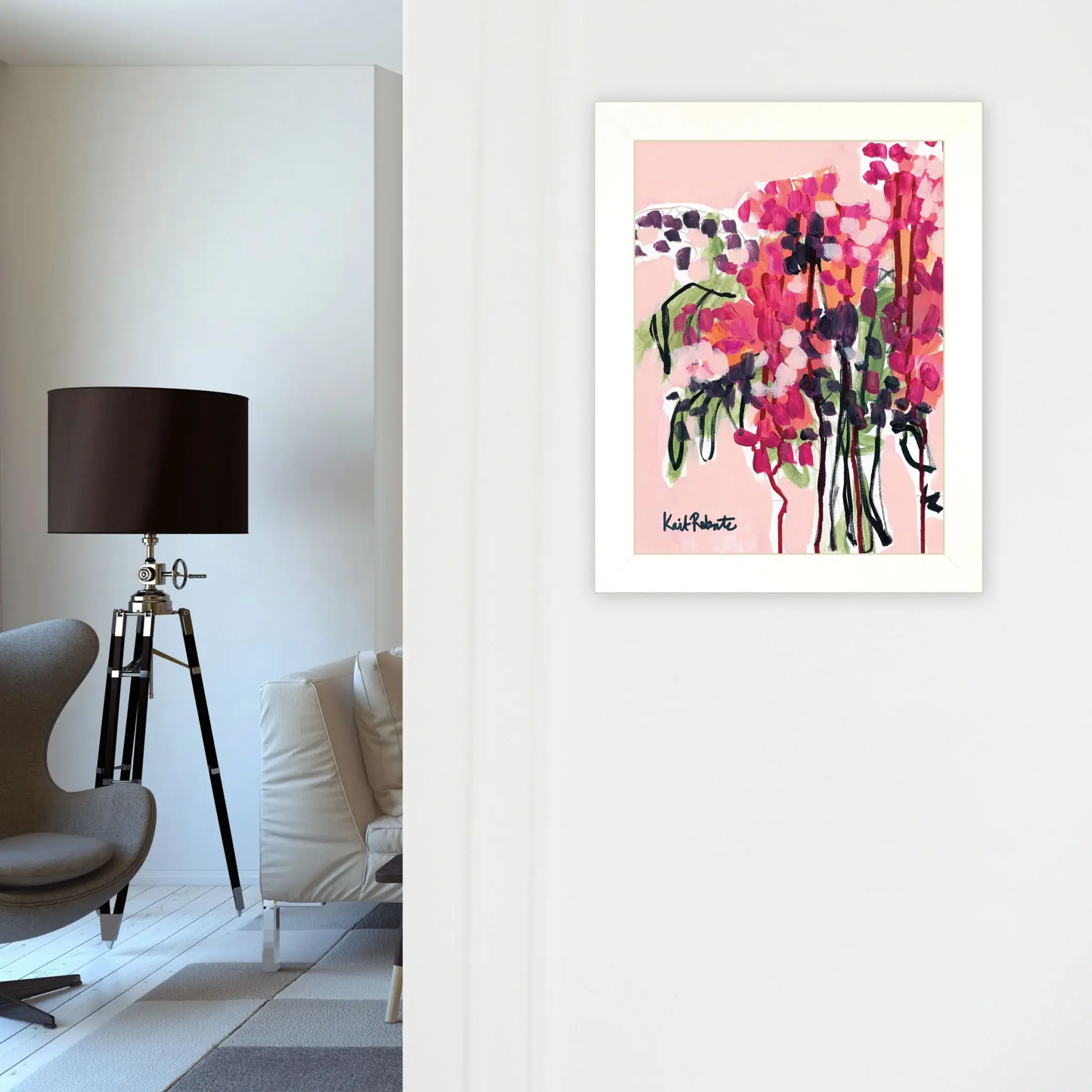 Picked in a Field in Maine White Framed Print Wall Art - Image 4