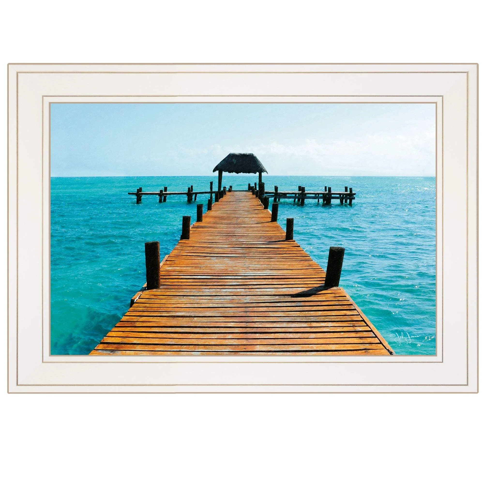 Pier White Framed Print Wall Art - Image 2