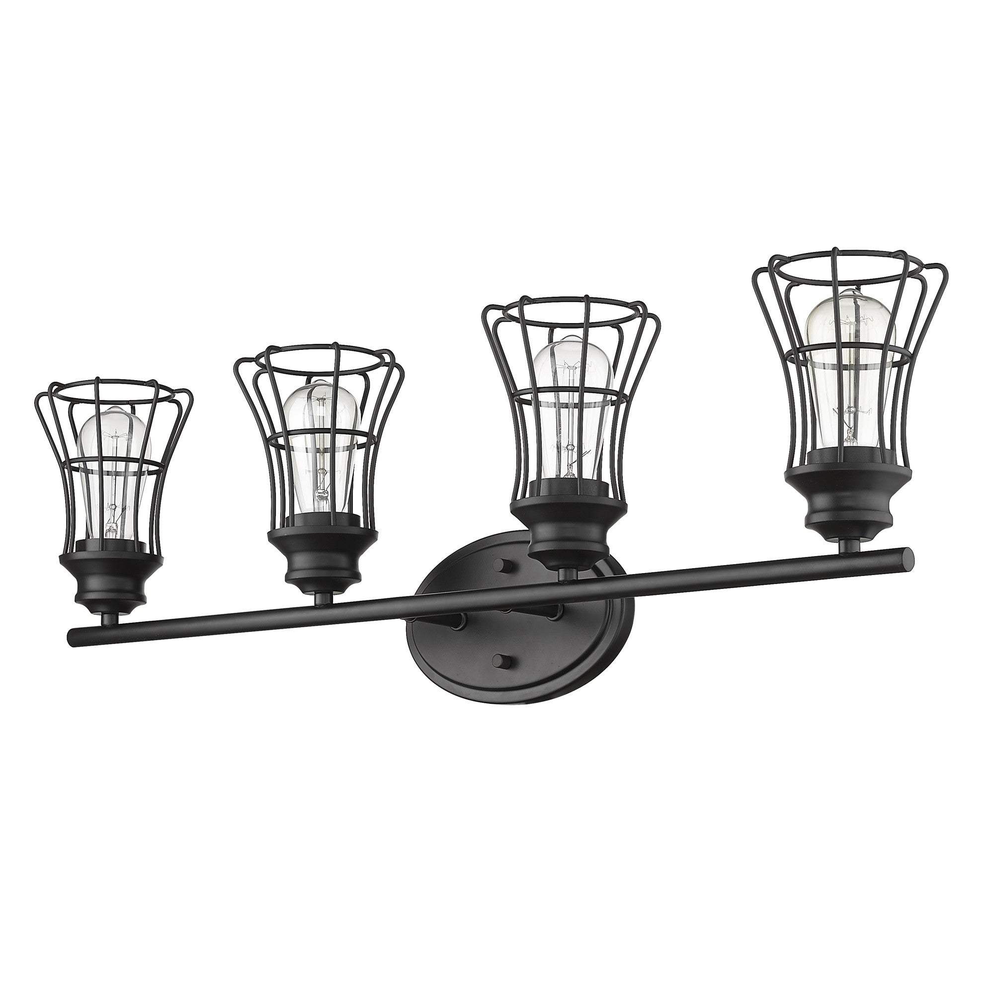 Piers 4-Light Matte Black Vanity - Image 2